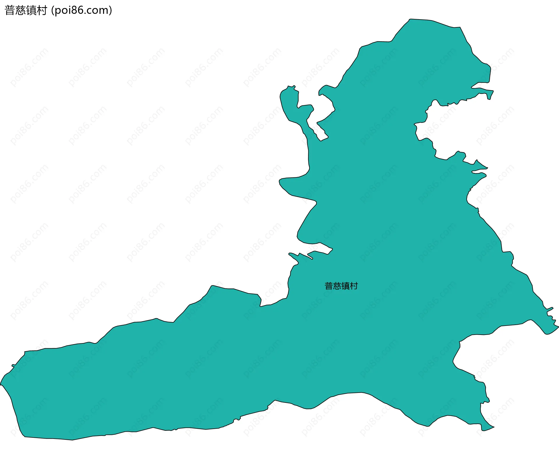 普慈镇村边界地图