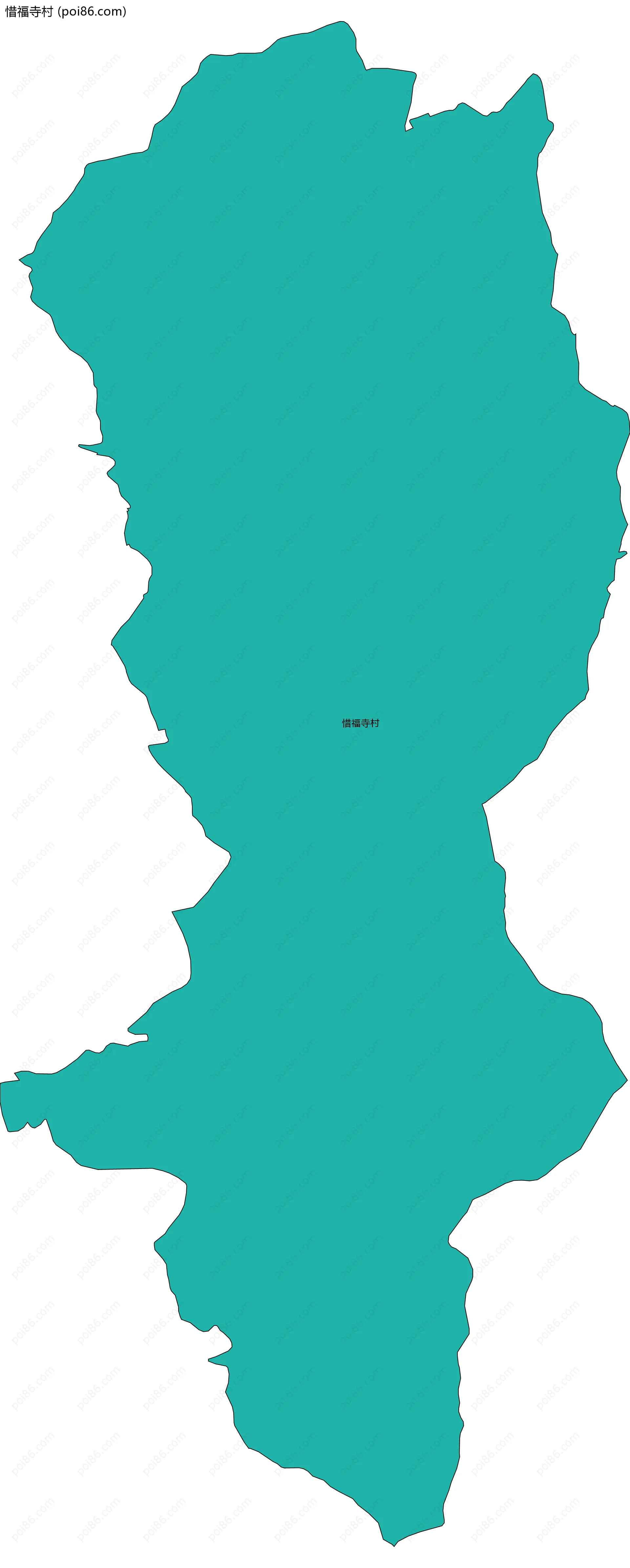 惜福寺村边界地图