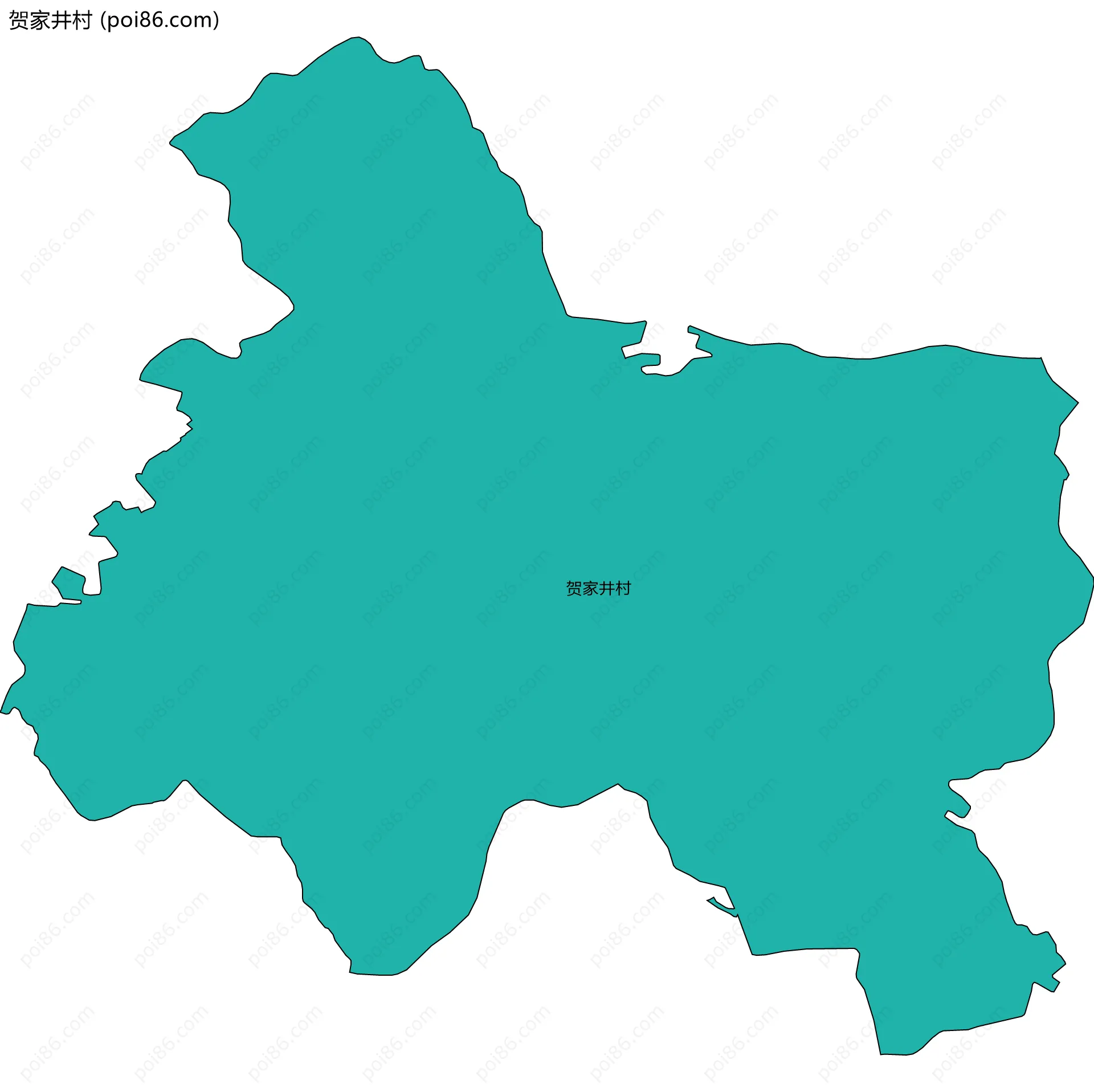 贺家井村边界地图