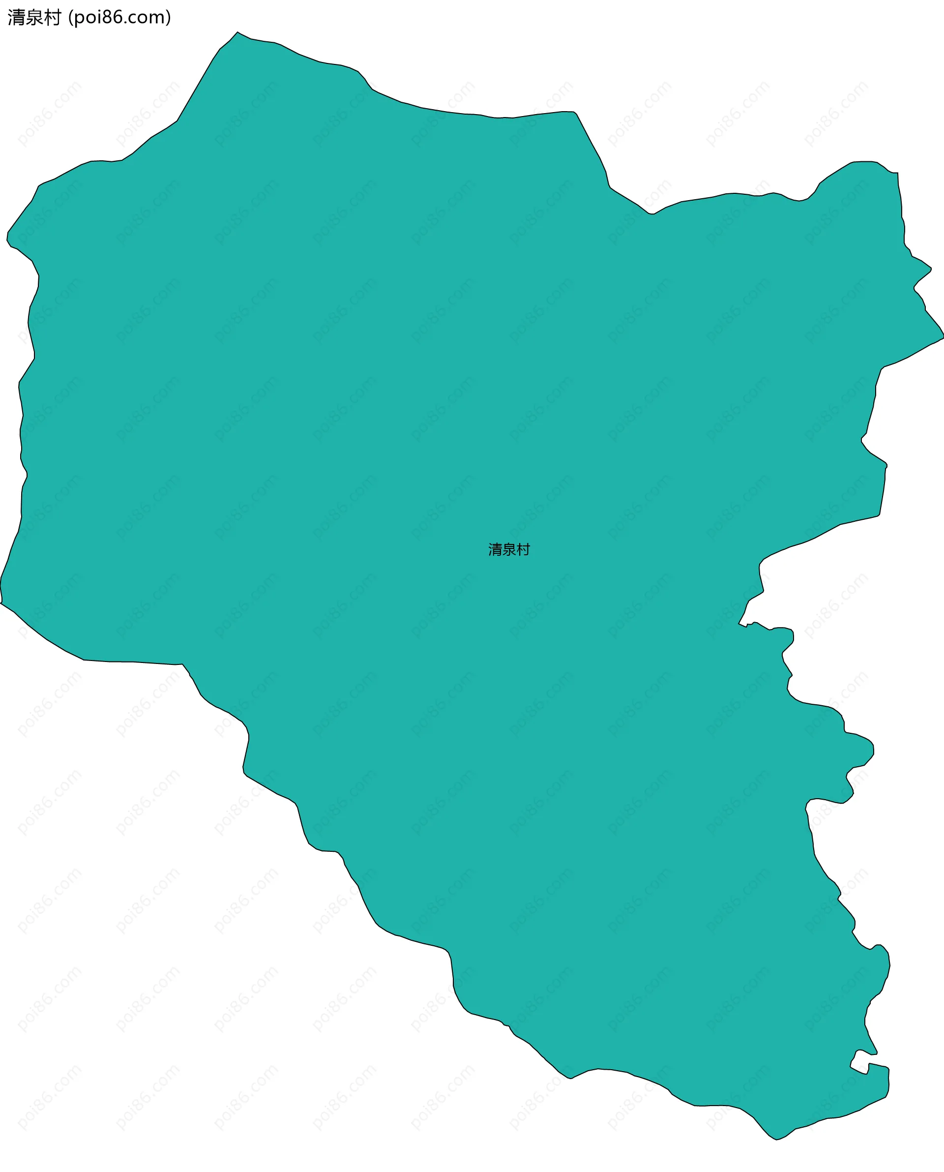清泉村边界地图
