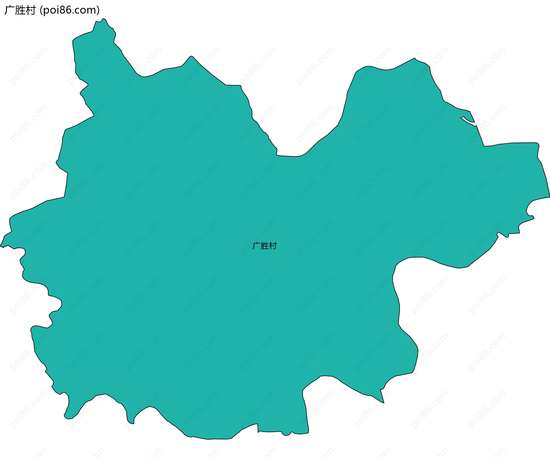 广胜村边界地图