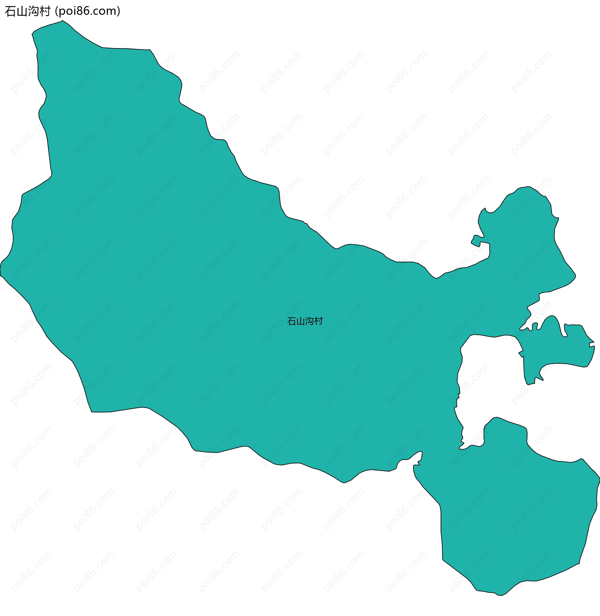 石山沟村边界地图