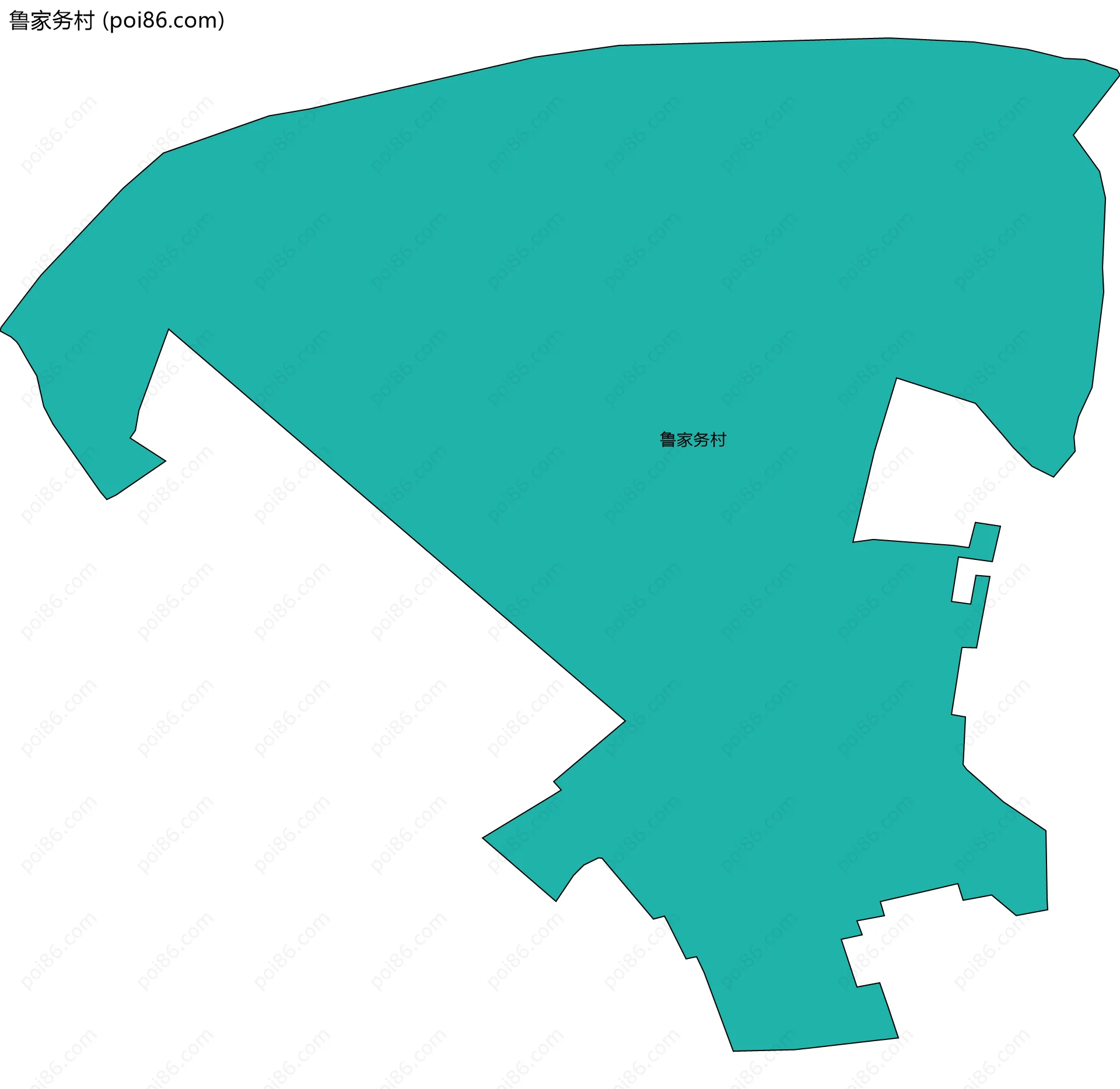 鲁家务村边界地图