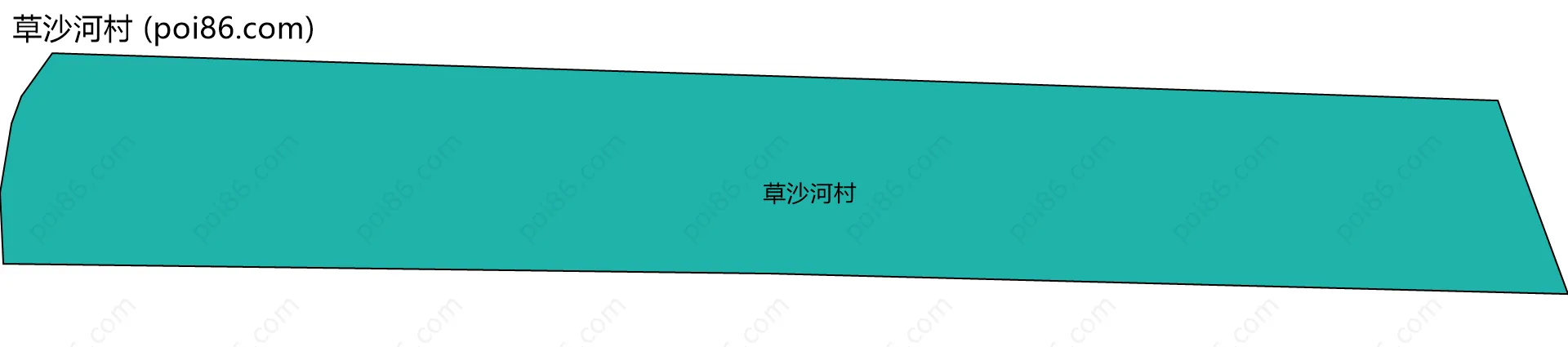 草沙河村边界地图