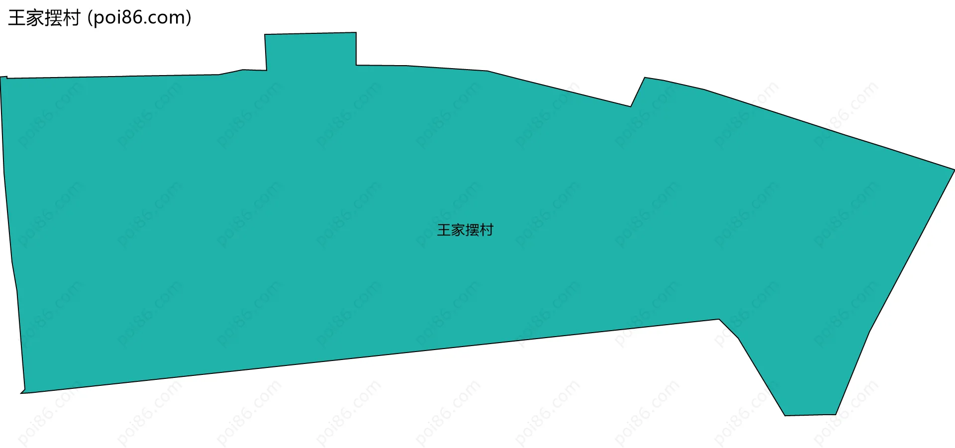 王家摆村边界地图