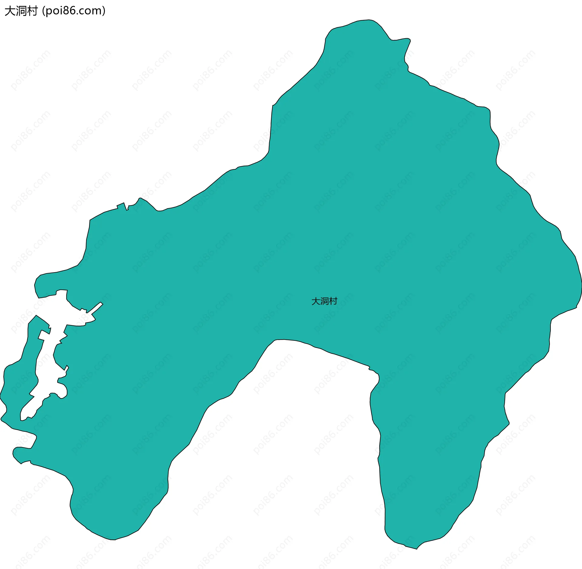 大洞村边界地图