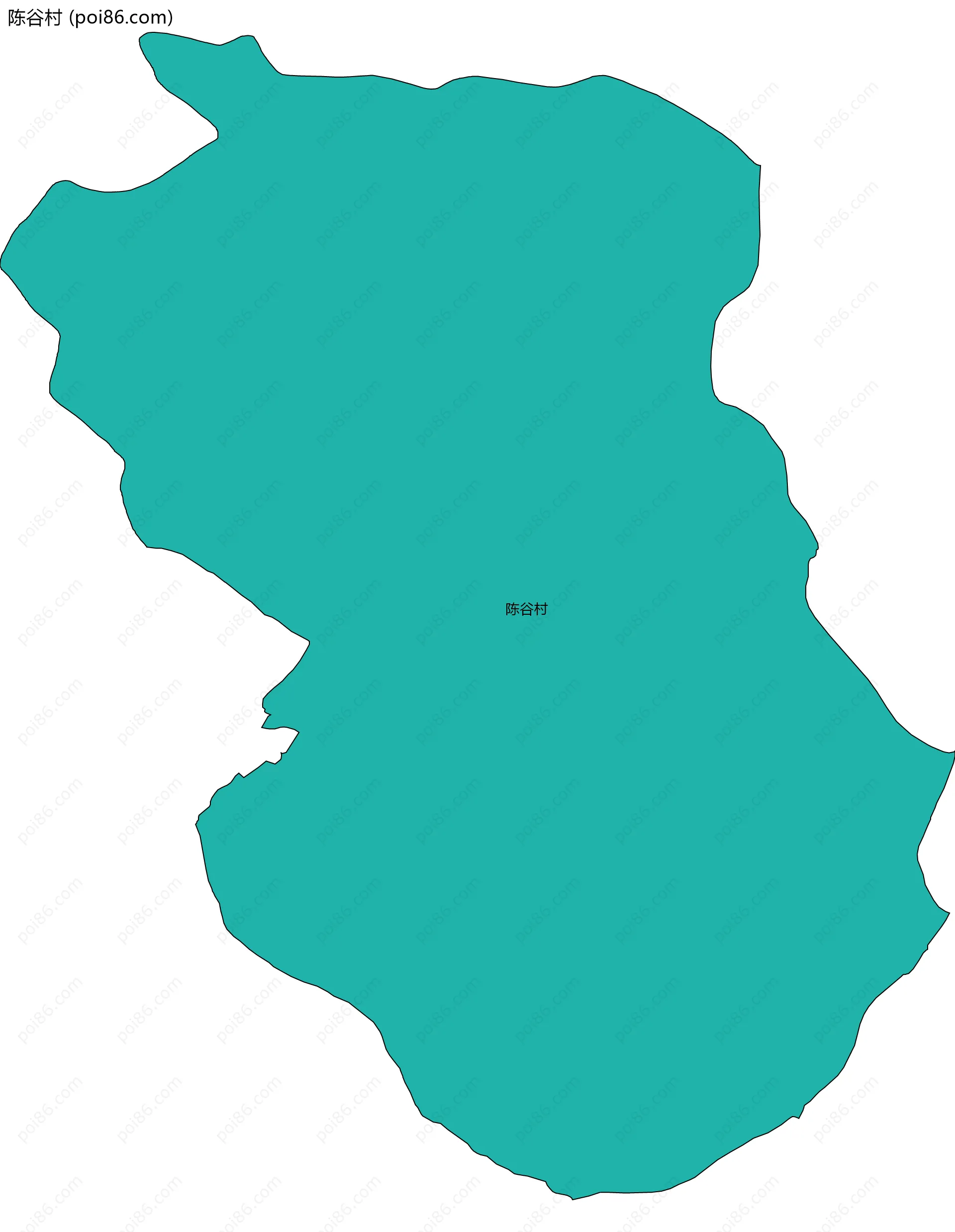 陈谷村边界地图