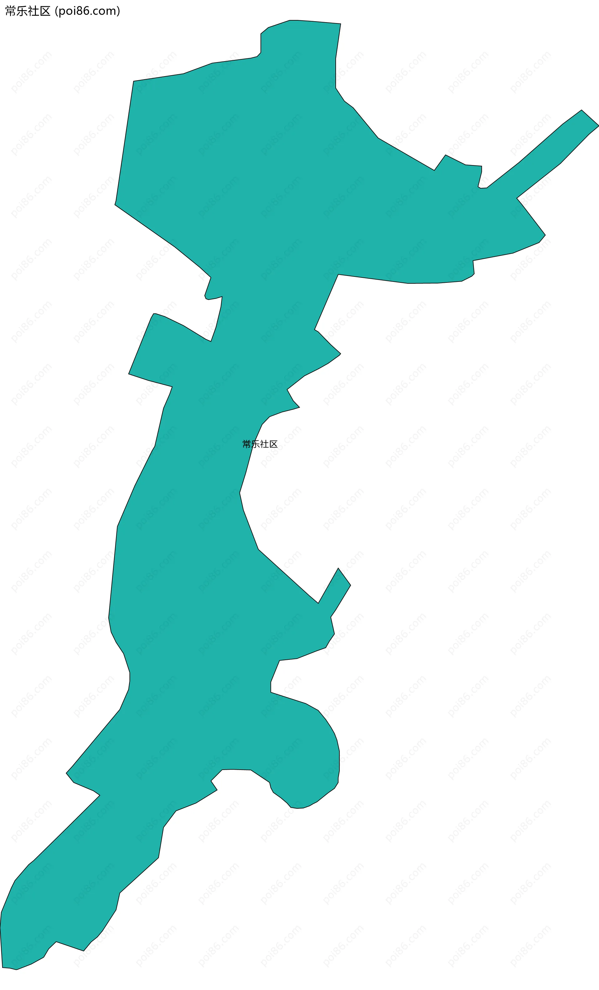 常乐社区边界地图