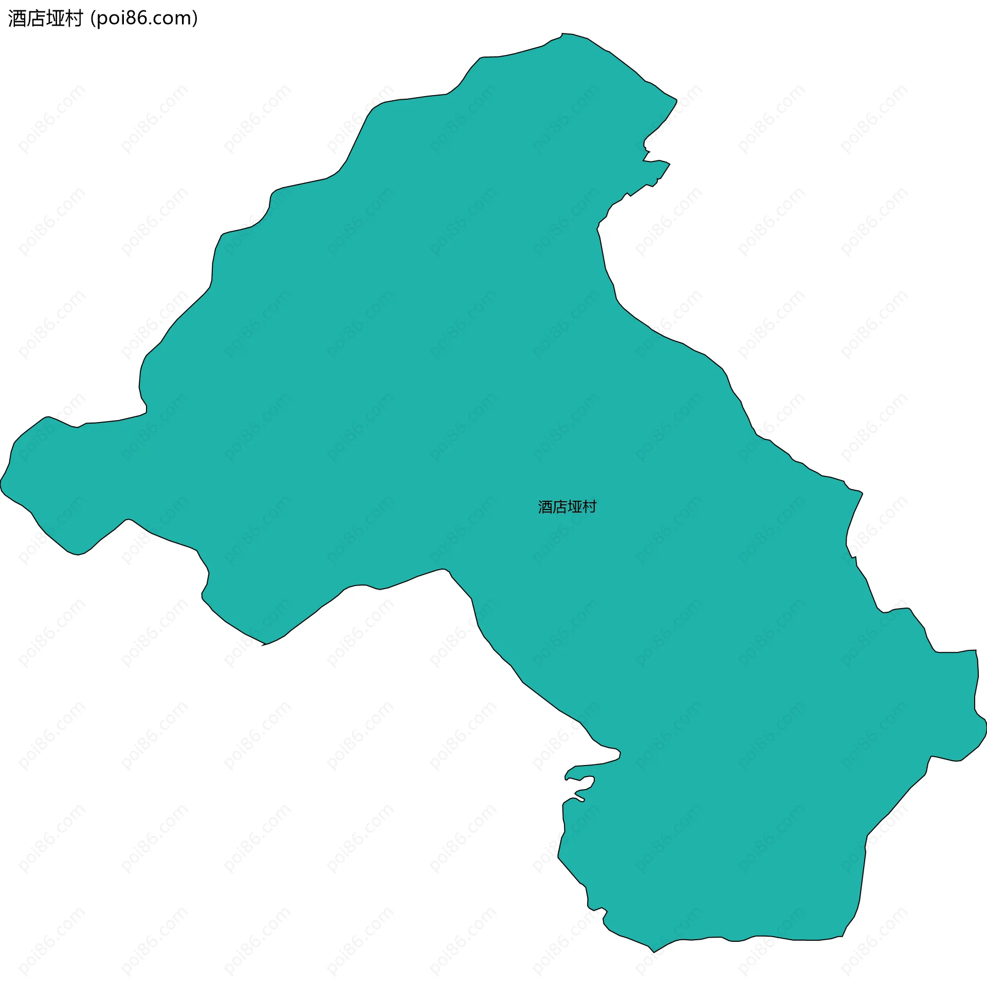 酒店垭村边界地图