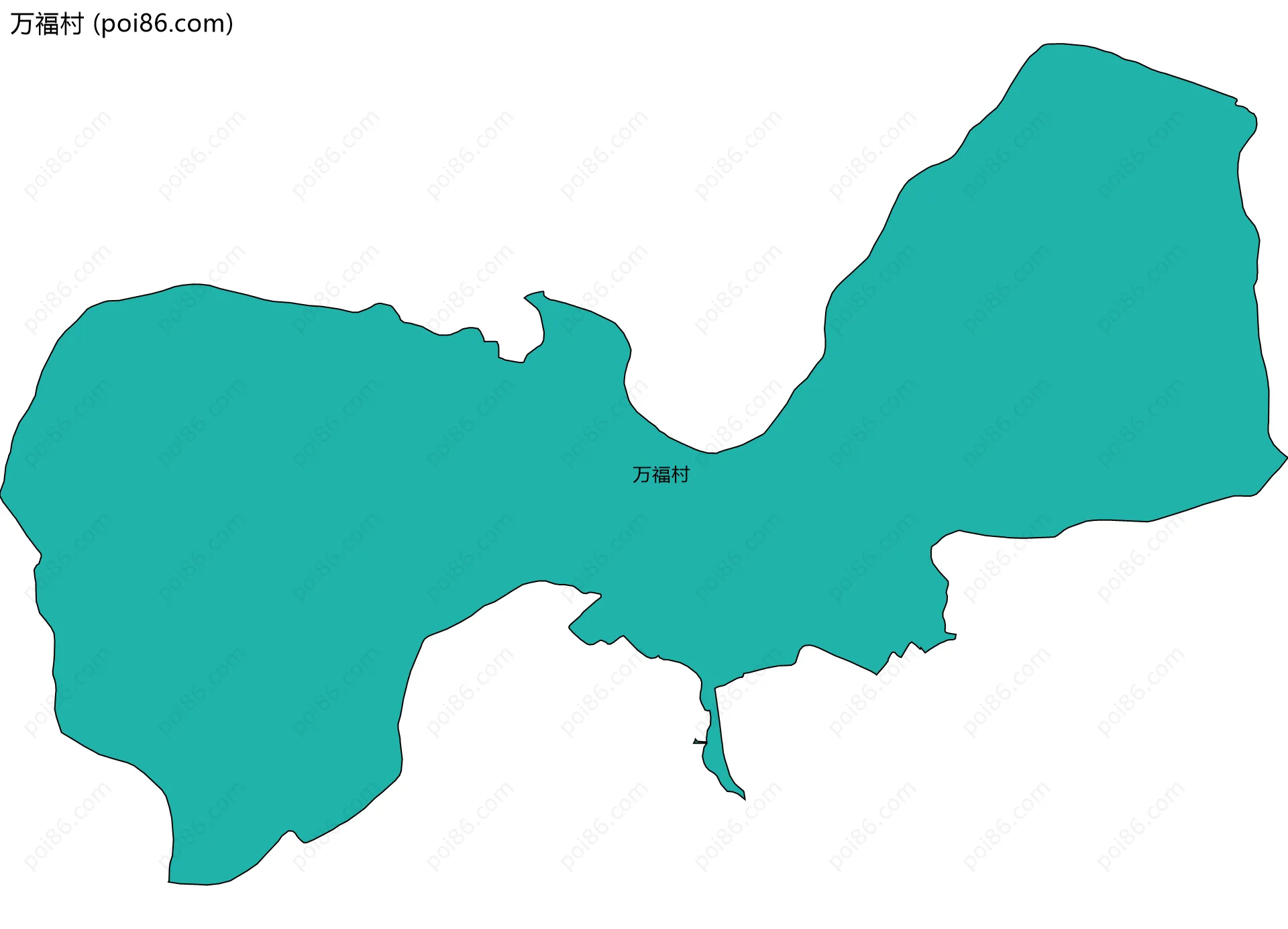 万福村边界地图