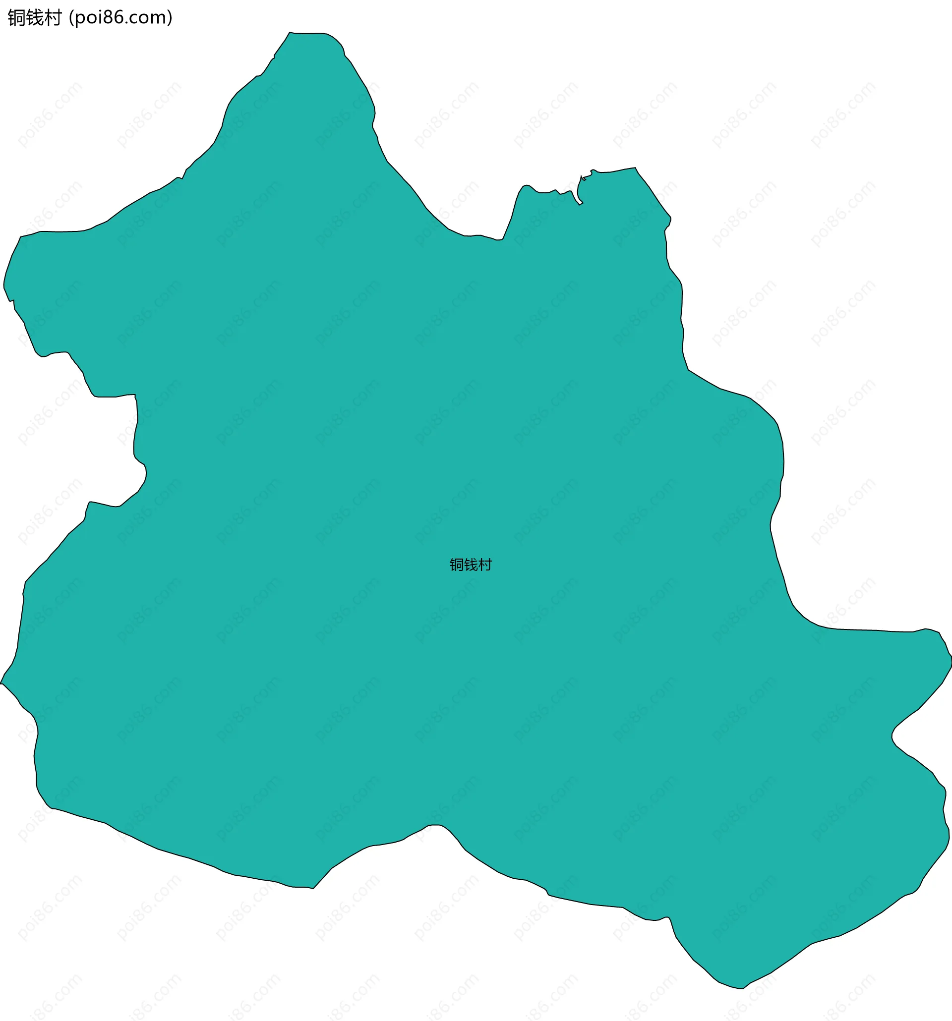 铜钱村边界地图