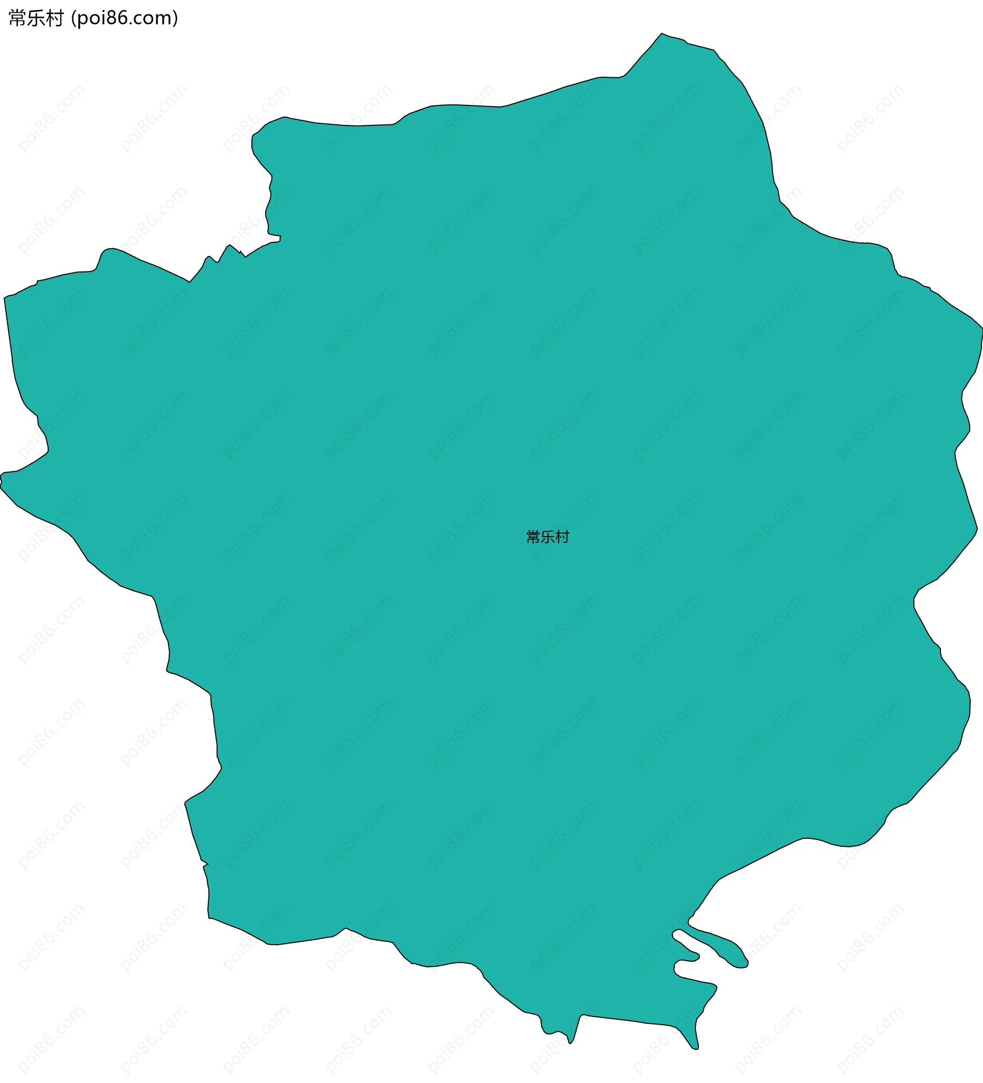 常乐村边界地图