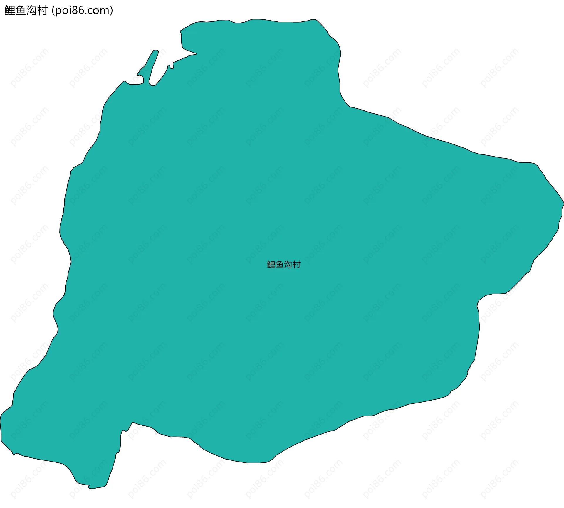 鲤鱼沟村边界地图