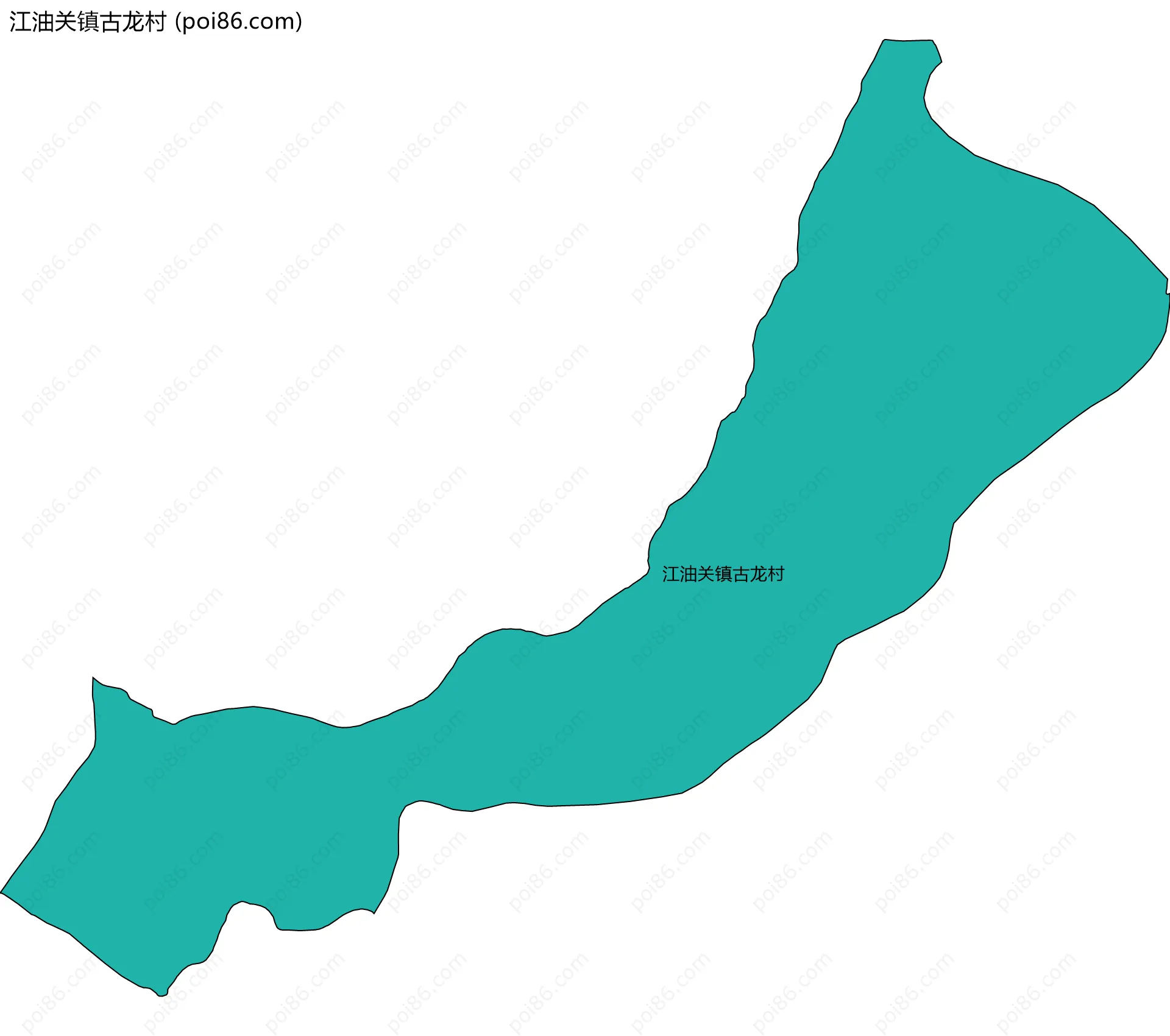 江油关镇古龙村边界地图