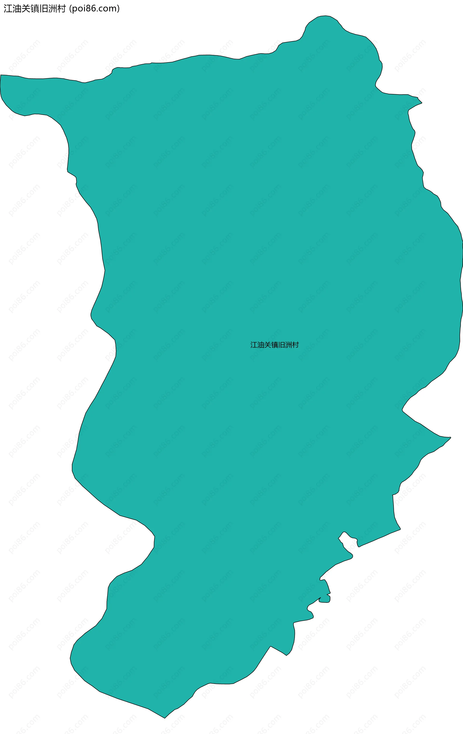 江油关镇旧洲村边界地图