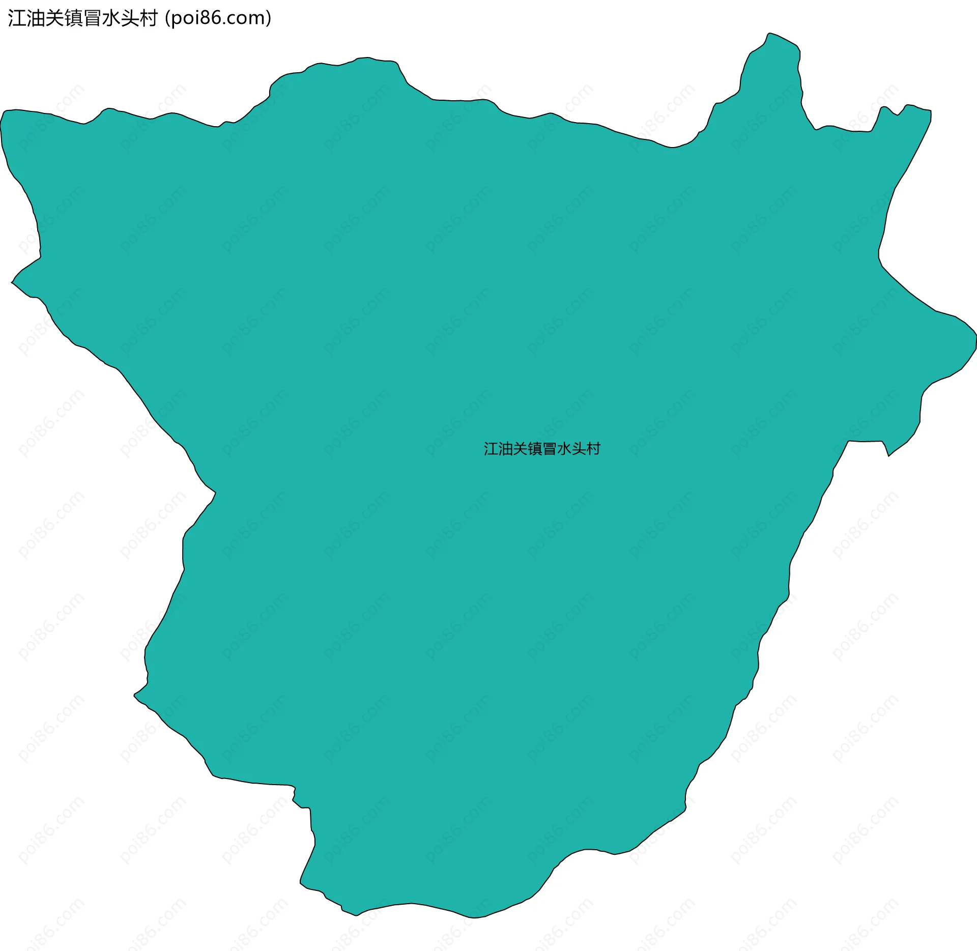 江油关镇冒水头村边界地图