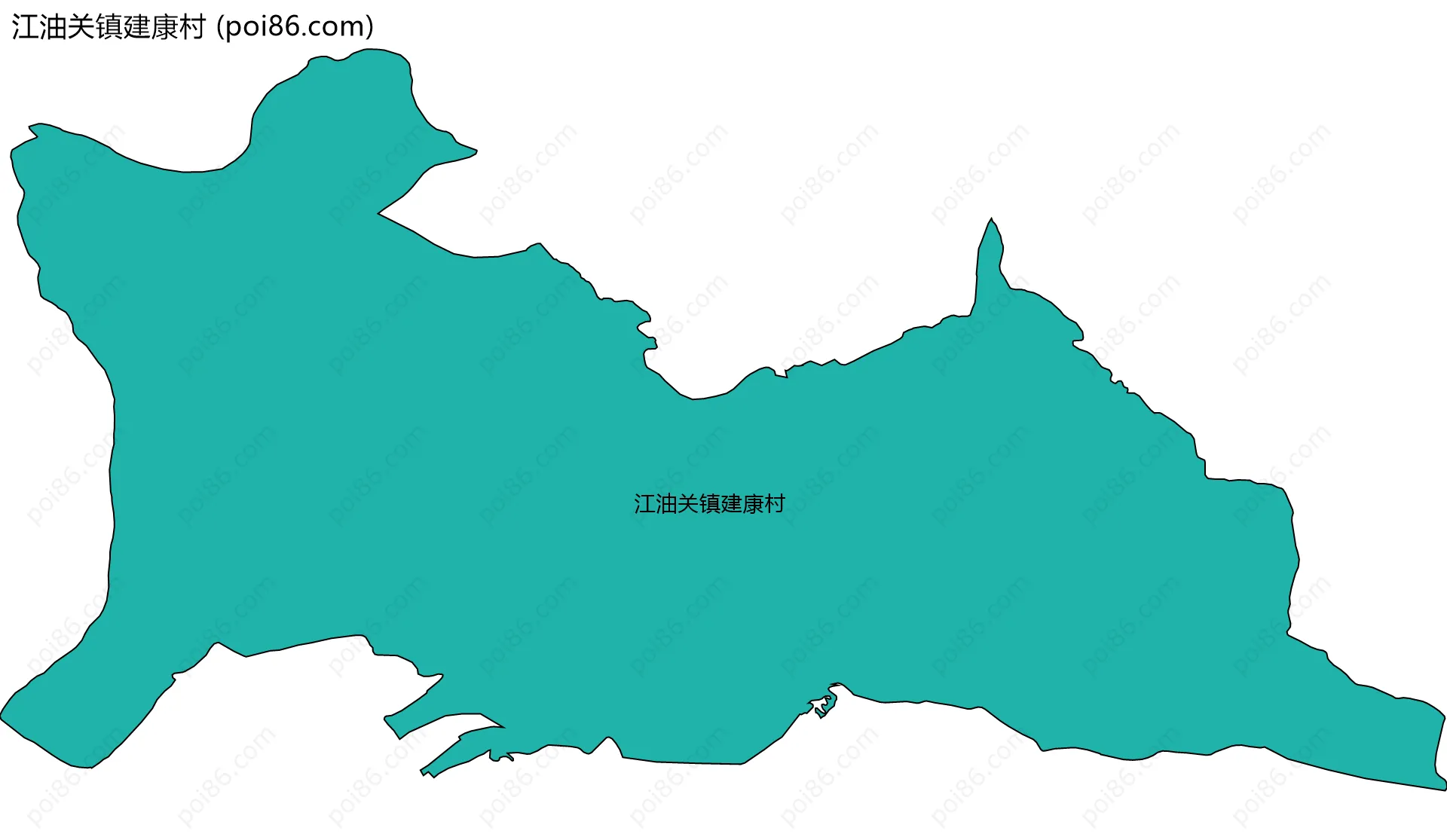 江油关镇建康村边界地图