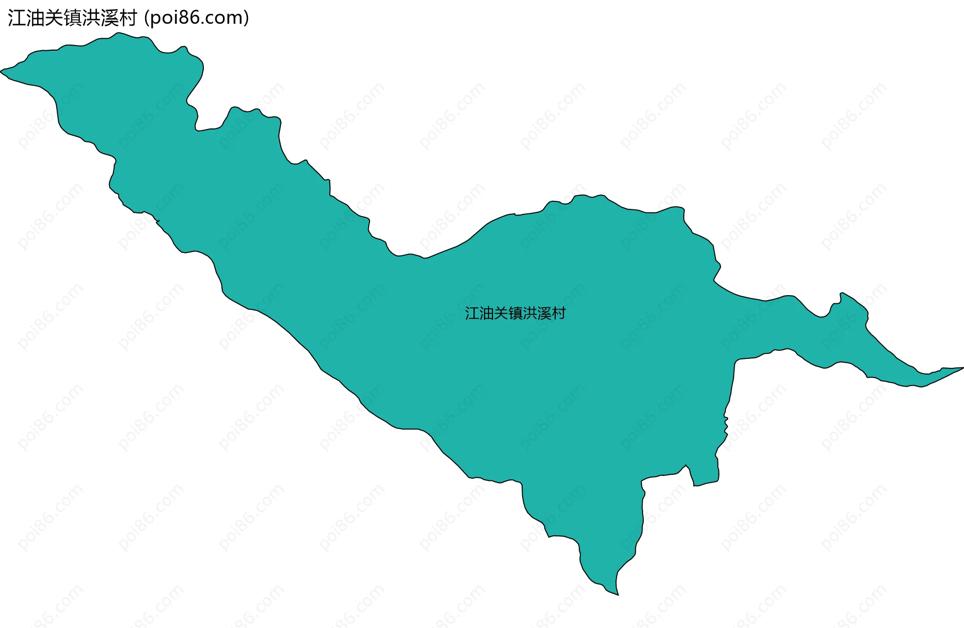 江油关镇洪溪村边界地图