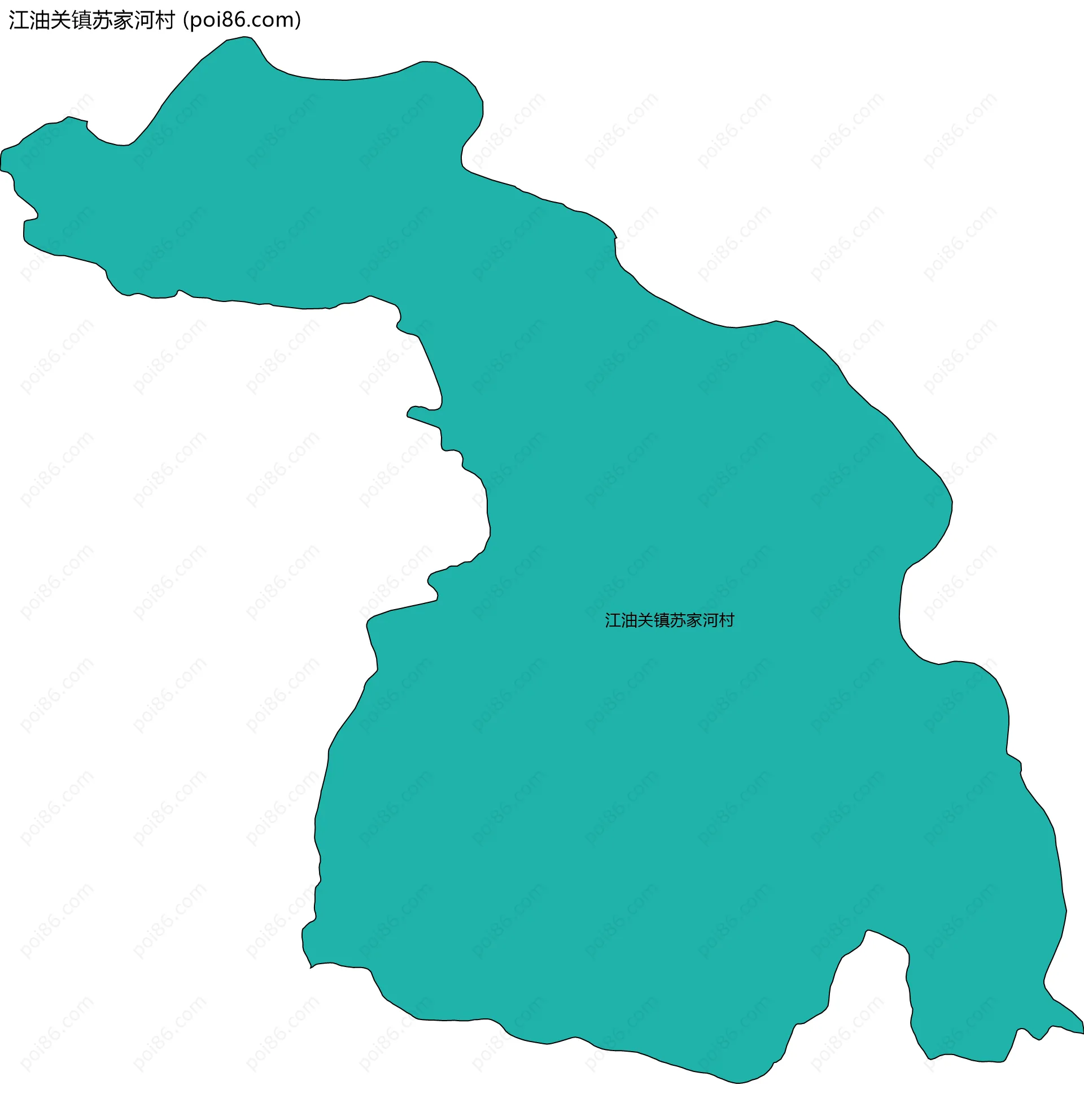 江油关镇苏家河村边界地图