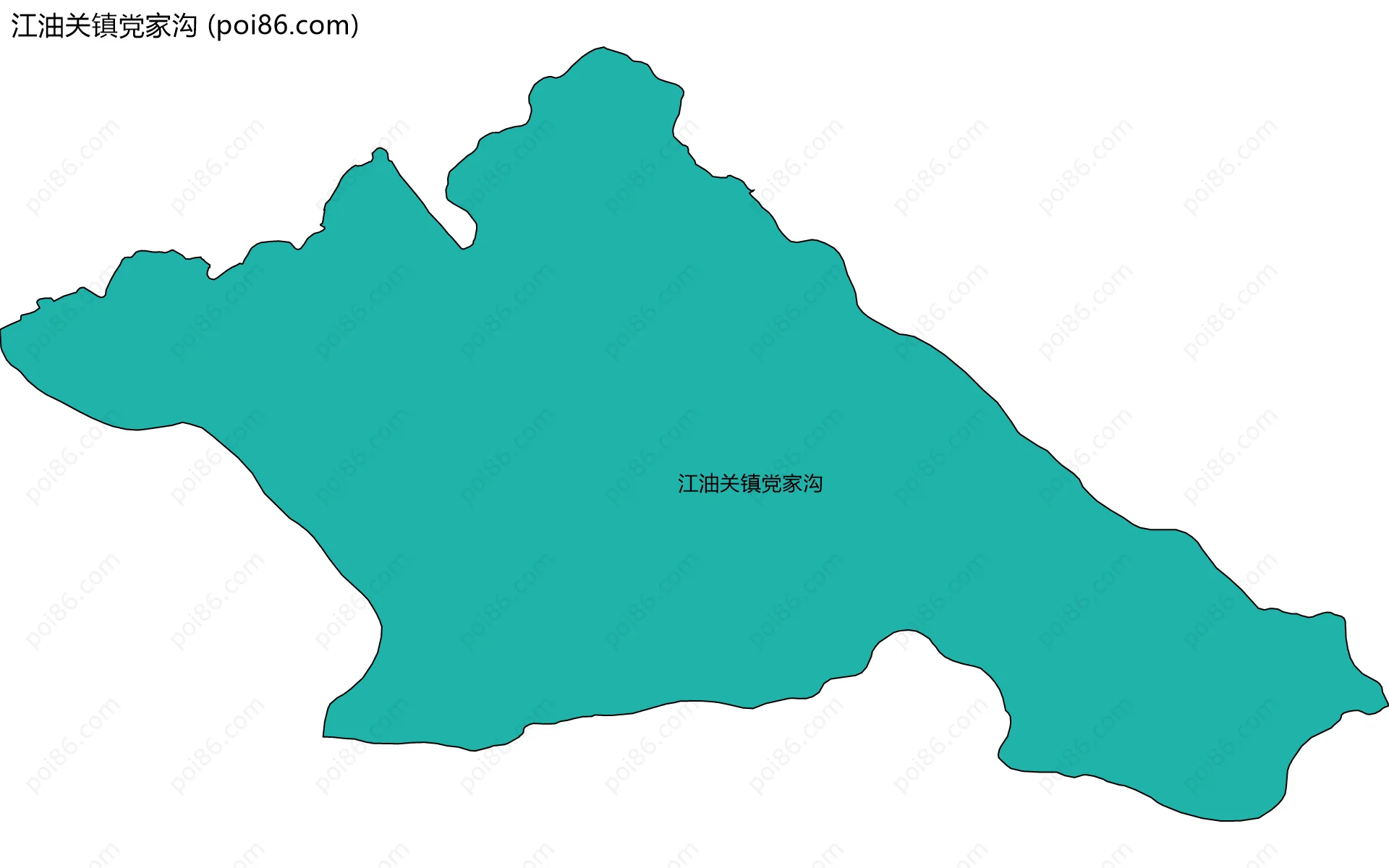 江油关镇党家沟边界地图