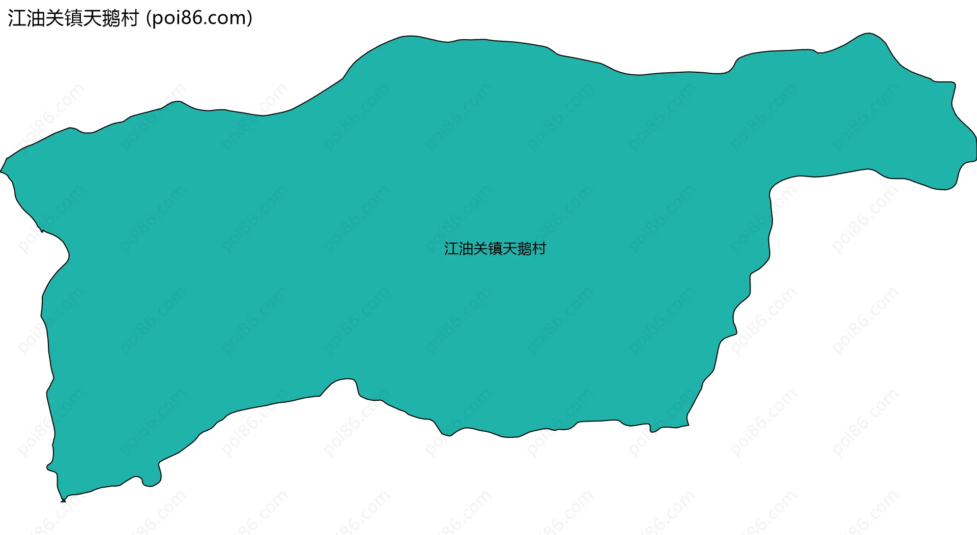 江油关镇天鹅村边界地图