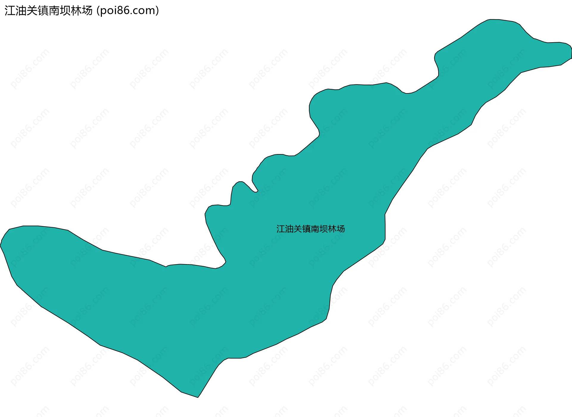 江油关镇南坝林场边界地图