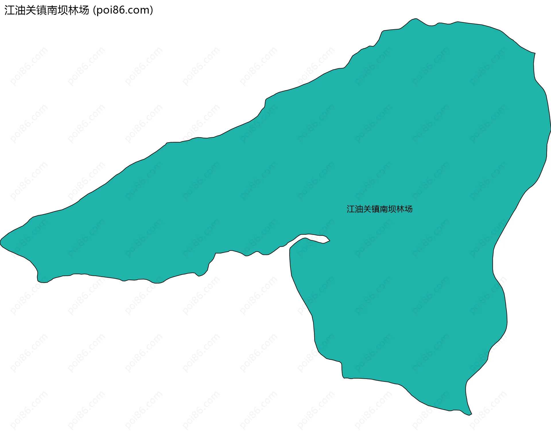 江油关镇南坝林场边界地图