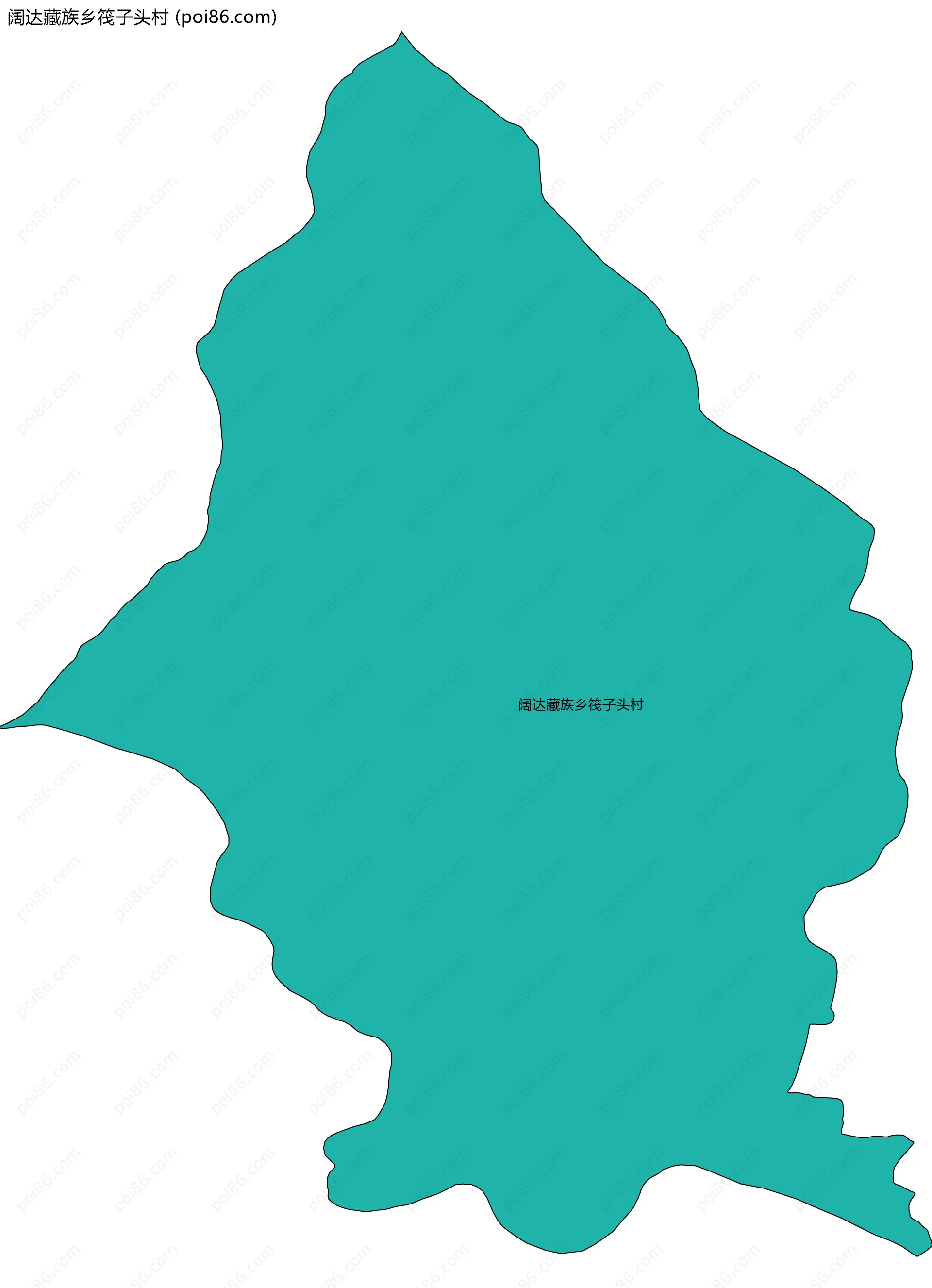 阔达藏族乡筏子头村边界地图