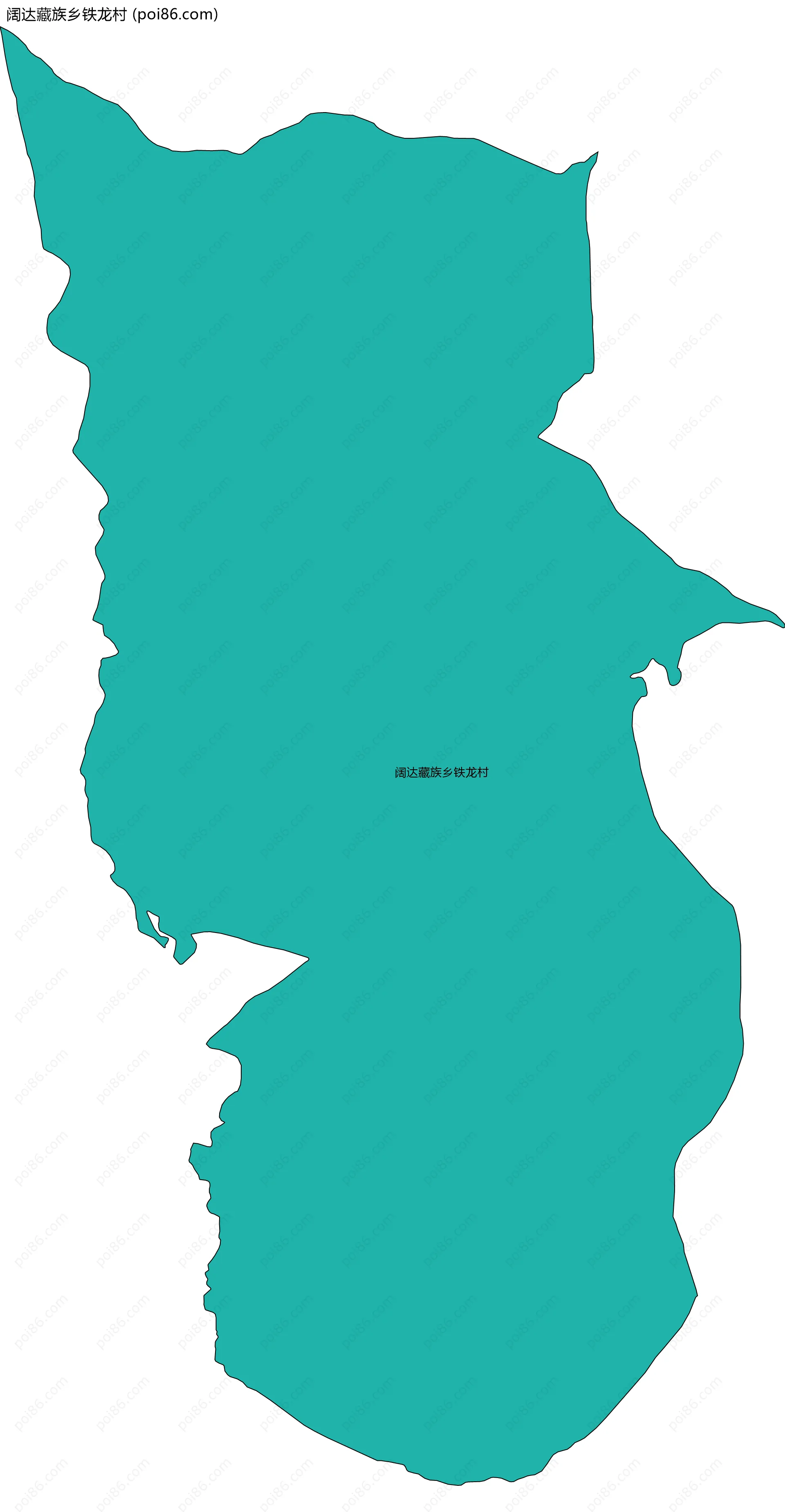 阔达藏族乡铁龙村边界地图