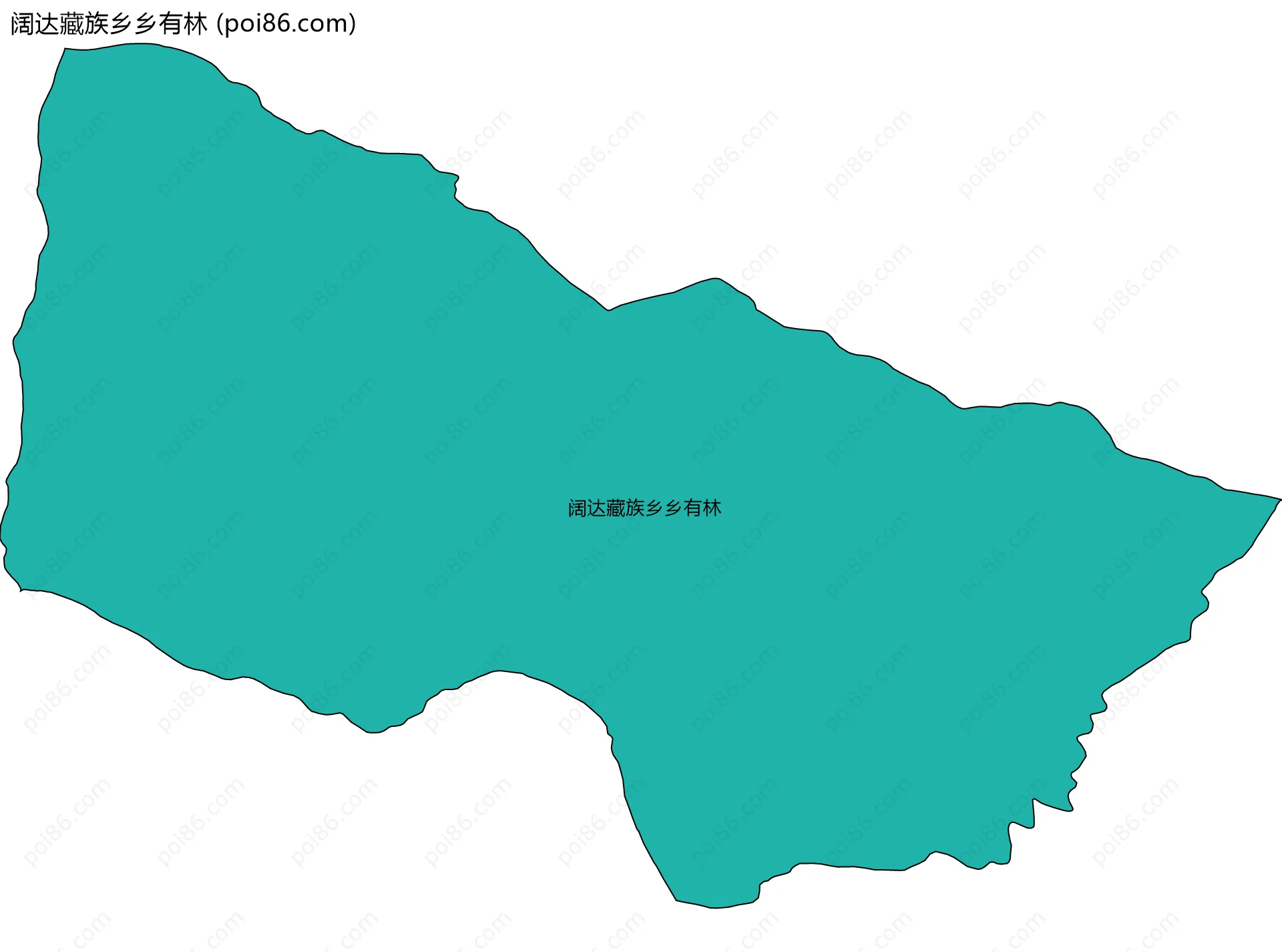 阔达藏族乡乡有林边界地图