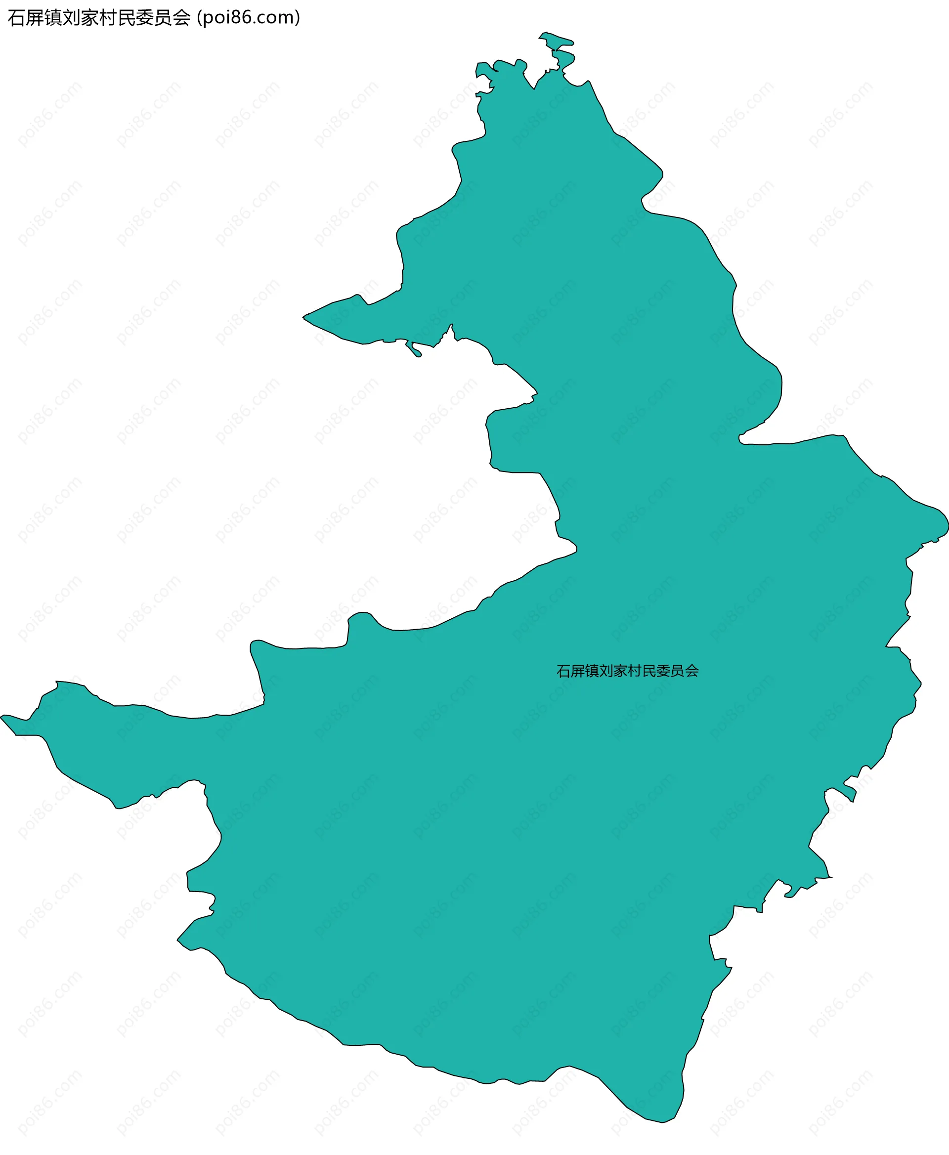 石屏镇刘家村民委员会边界地图