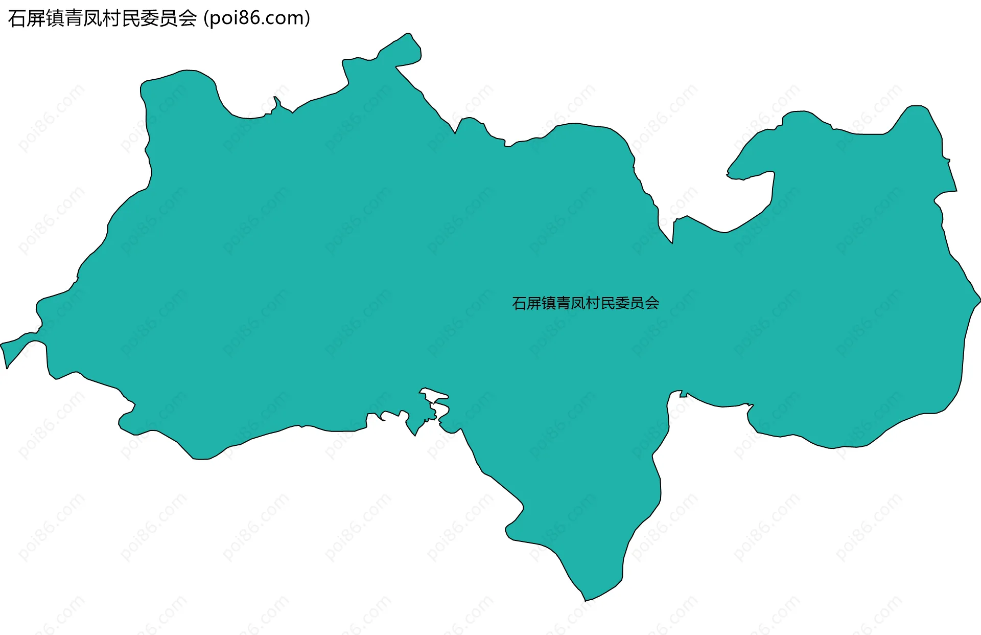 石屏镇青凤村民委员会边界地图