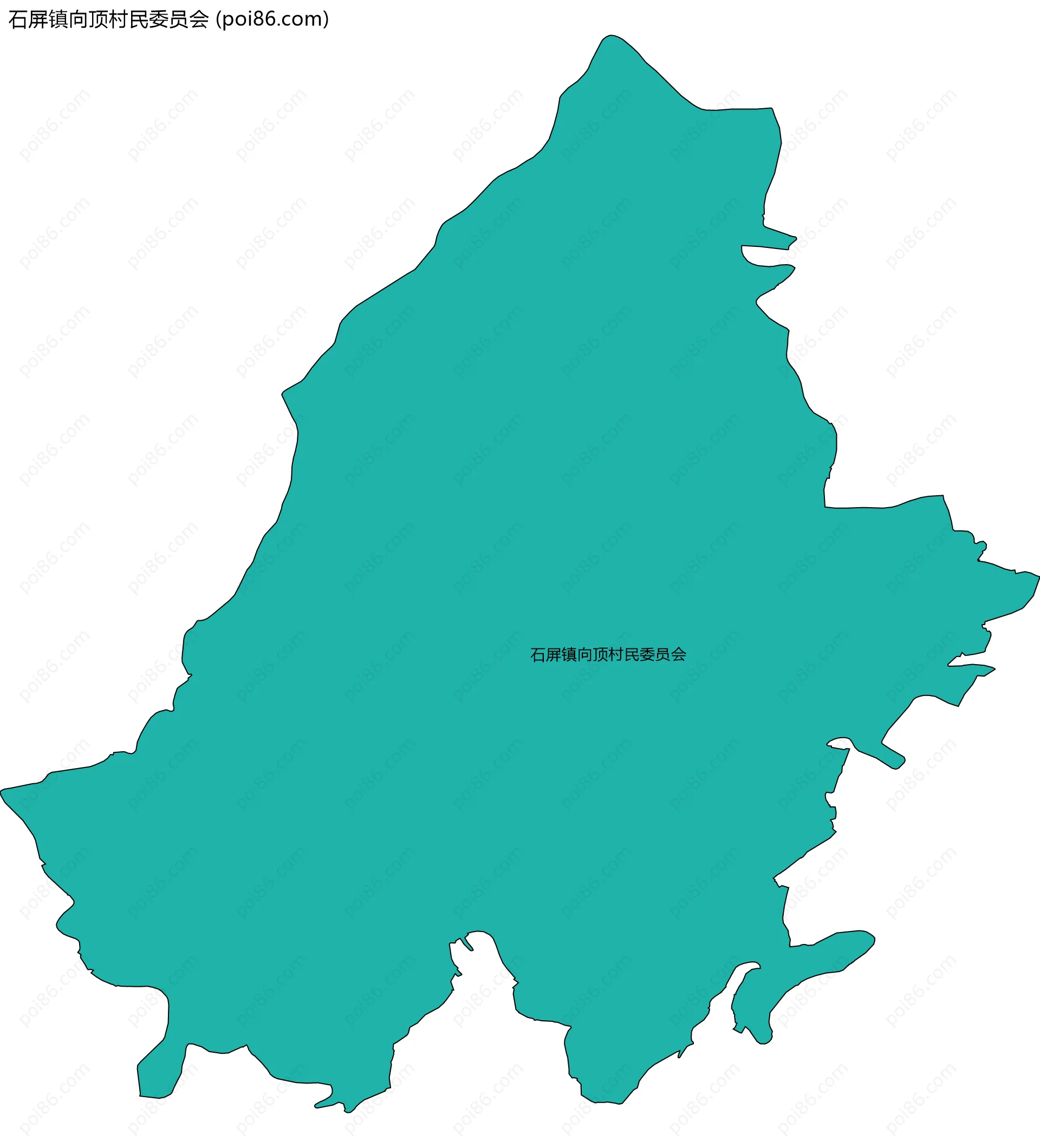 石屏镇向顶村民委员会边界地图