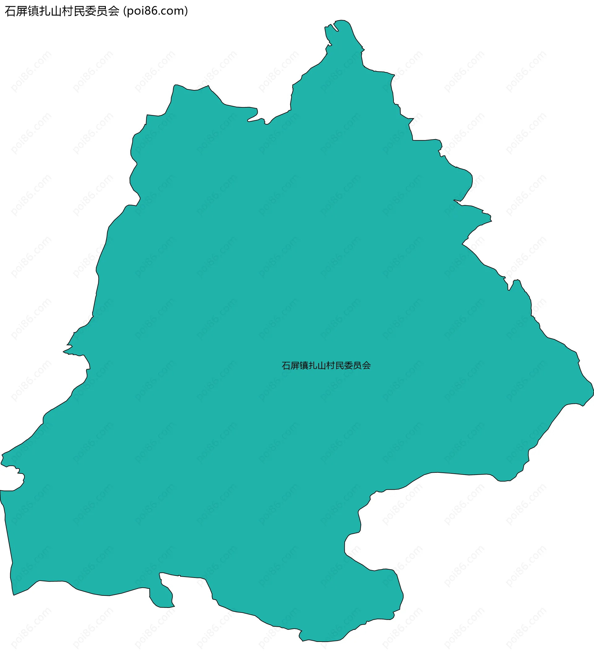 石屏镇扎山村民委员会边界地图