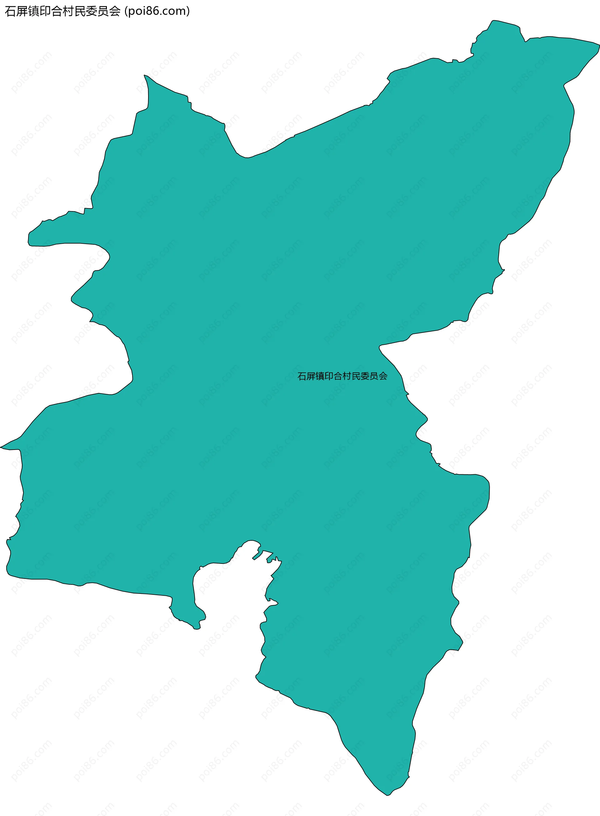 石屏镇印合村民委员会边界地图