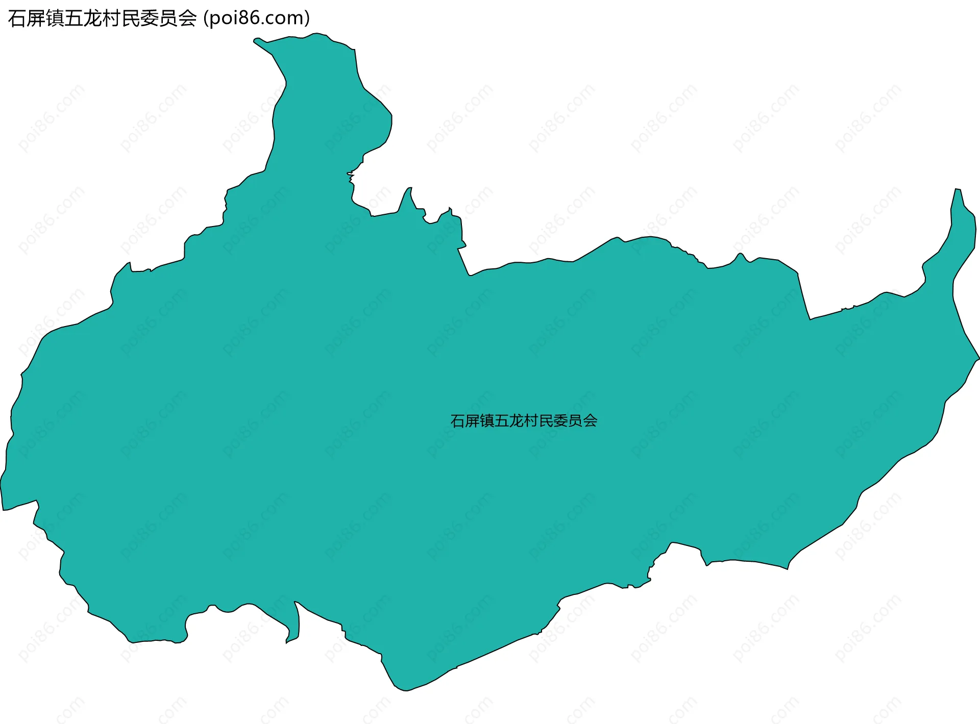 石屏镇五龙村民委员会边界地图