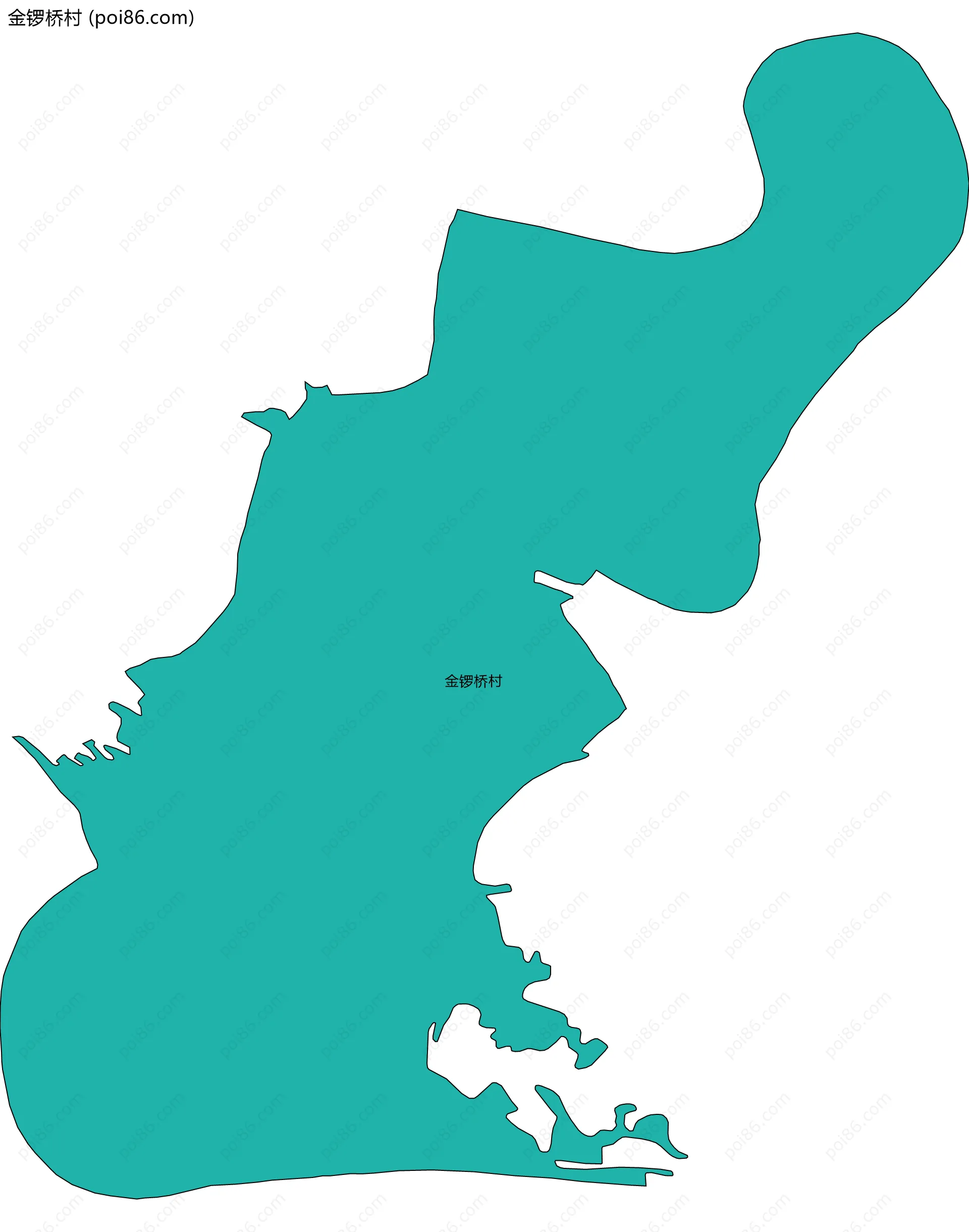 金锣桥村边界地图