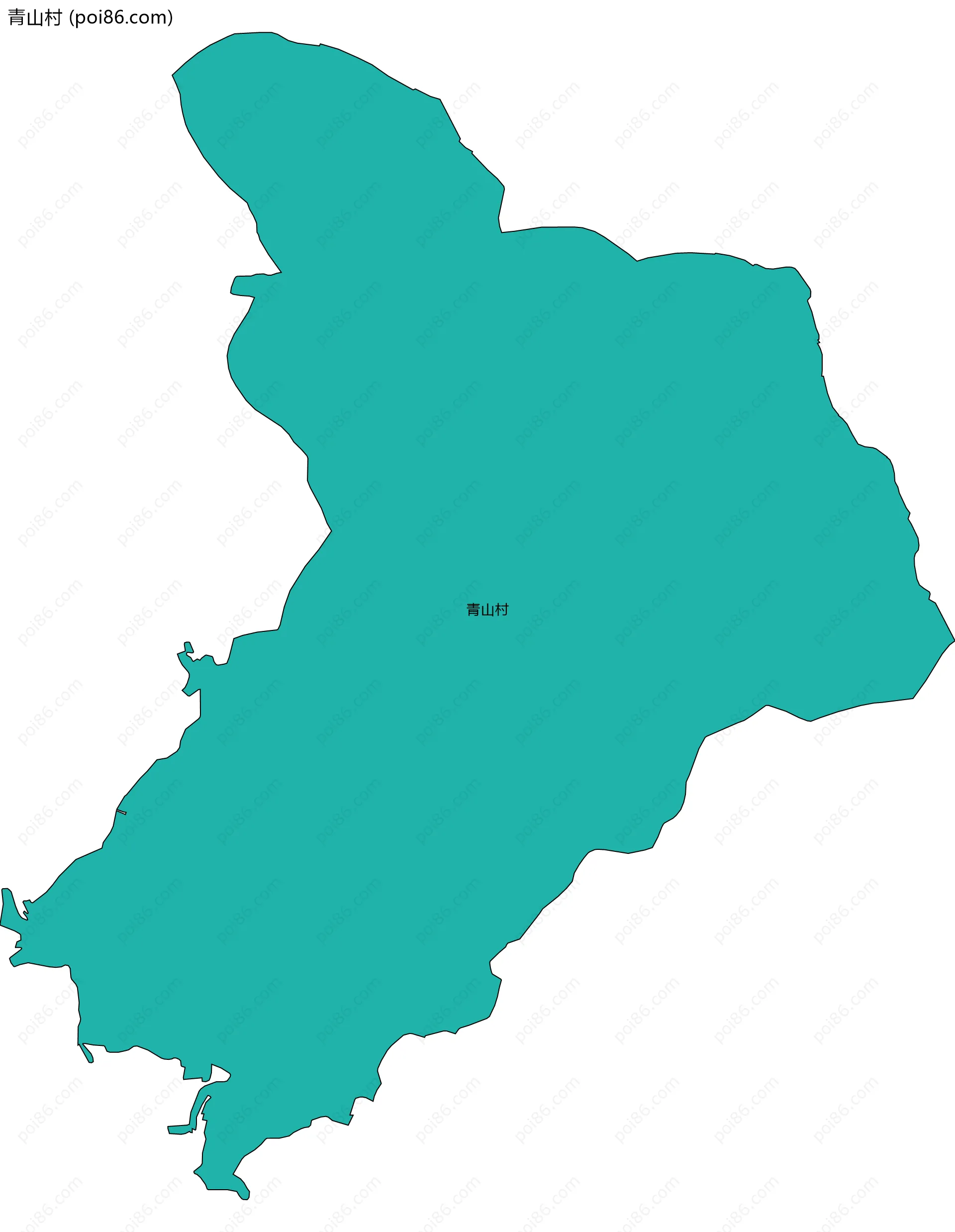 青山村边界地图