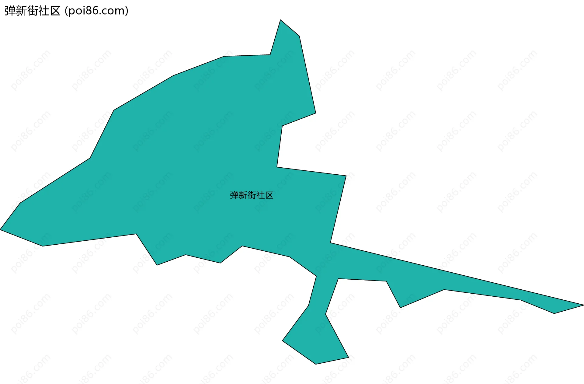 弹新街社区边界地图