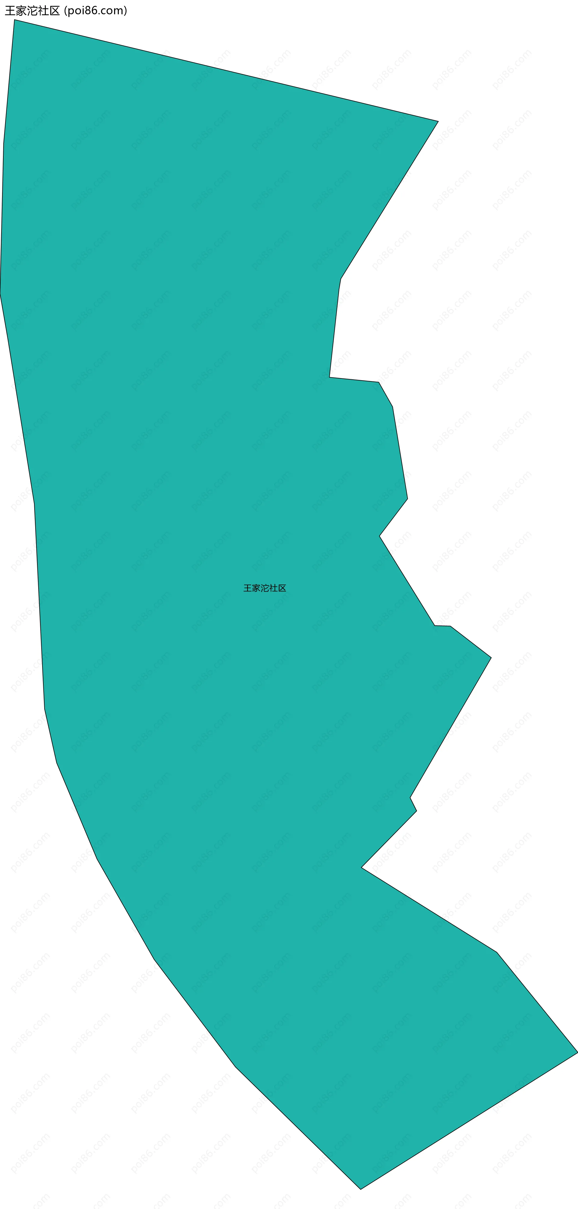 王家沱社区边界地图