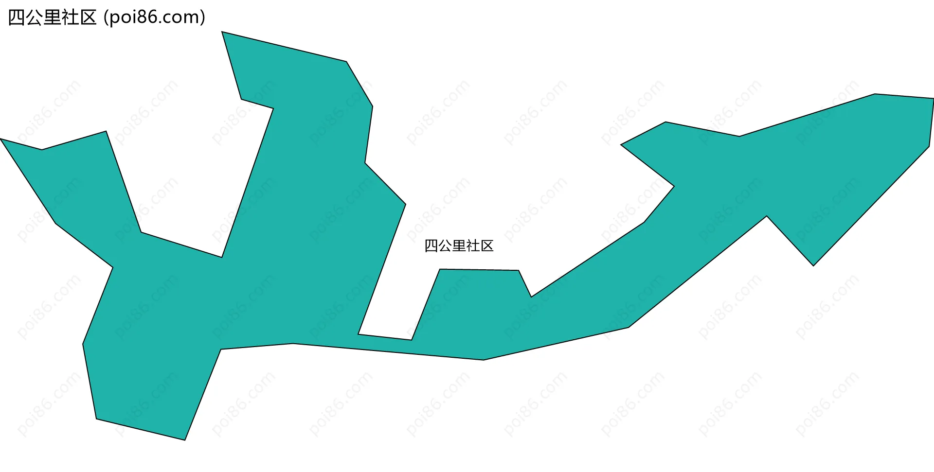 四公里社区边界地图
