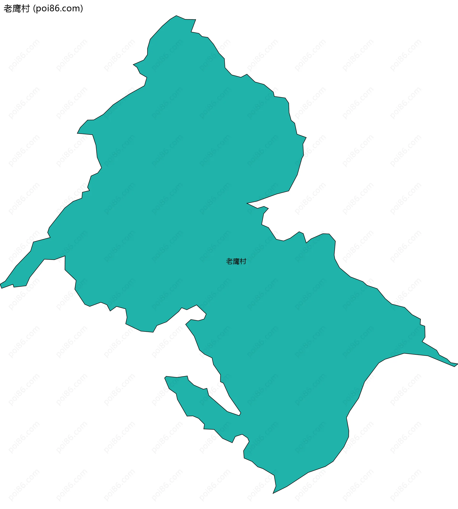 老鹰村边界地图