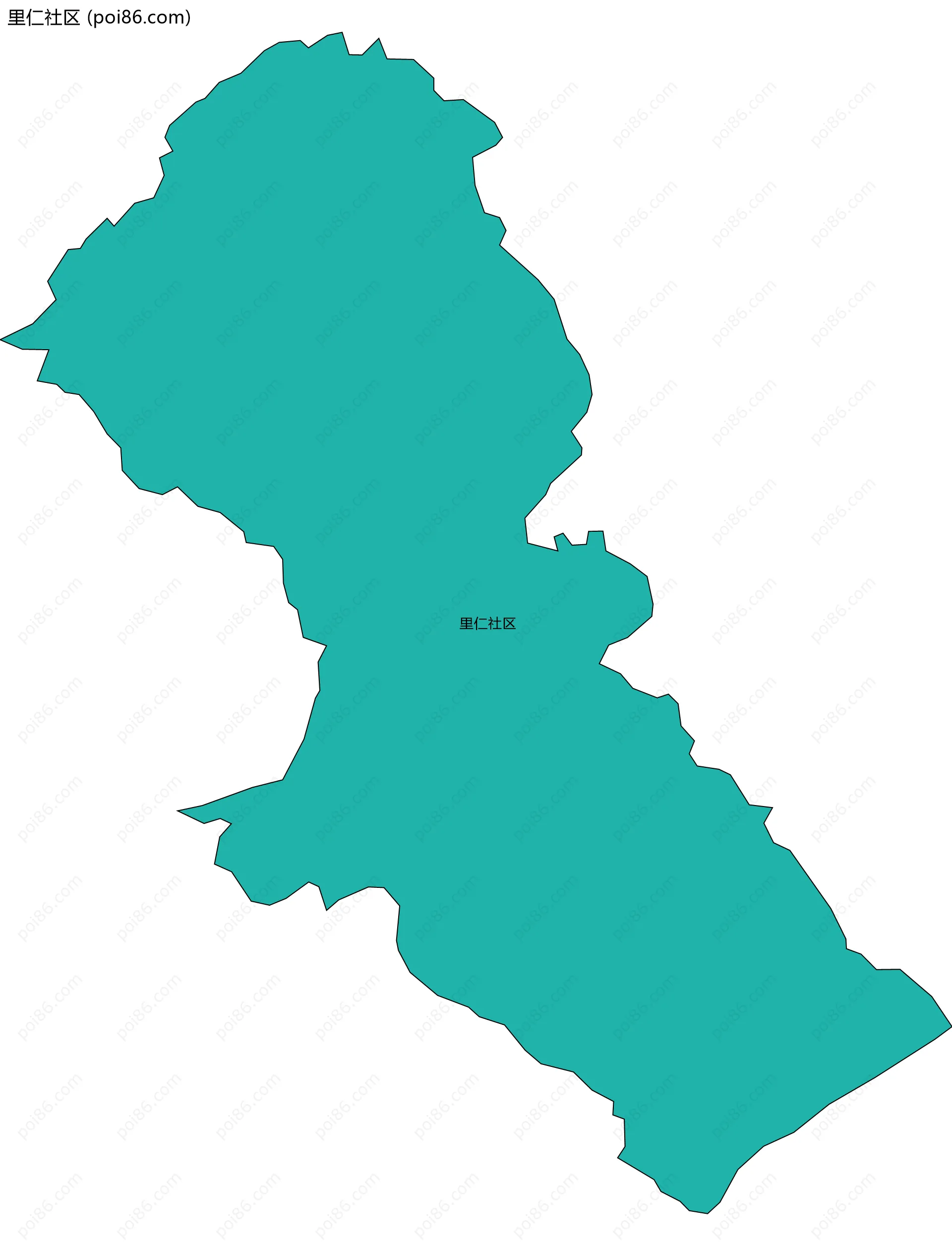 里仁社区边界地图