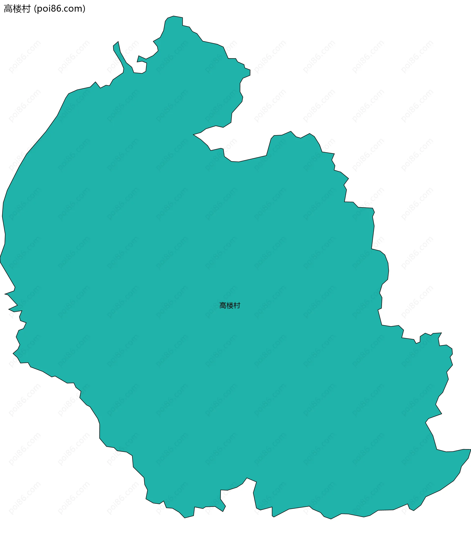 高楼村边界地图