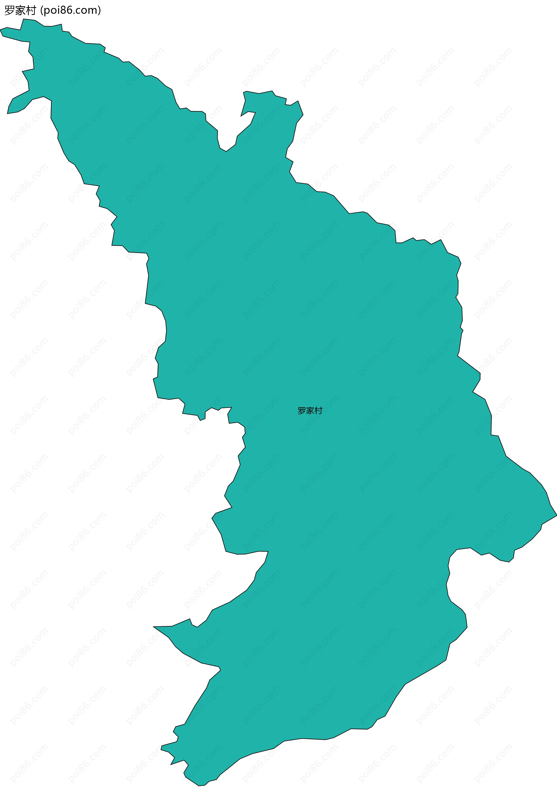 罗家村边界地图