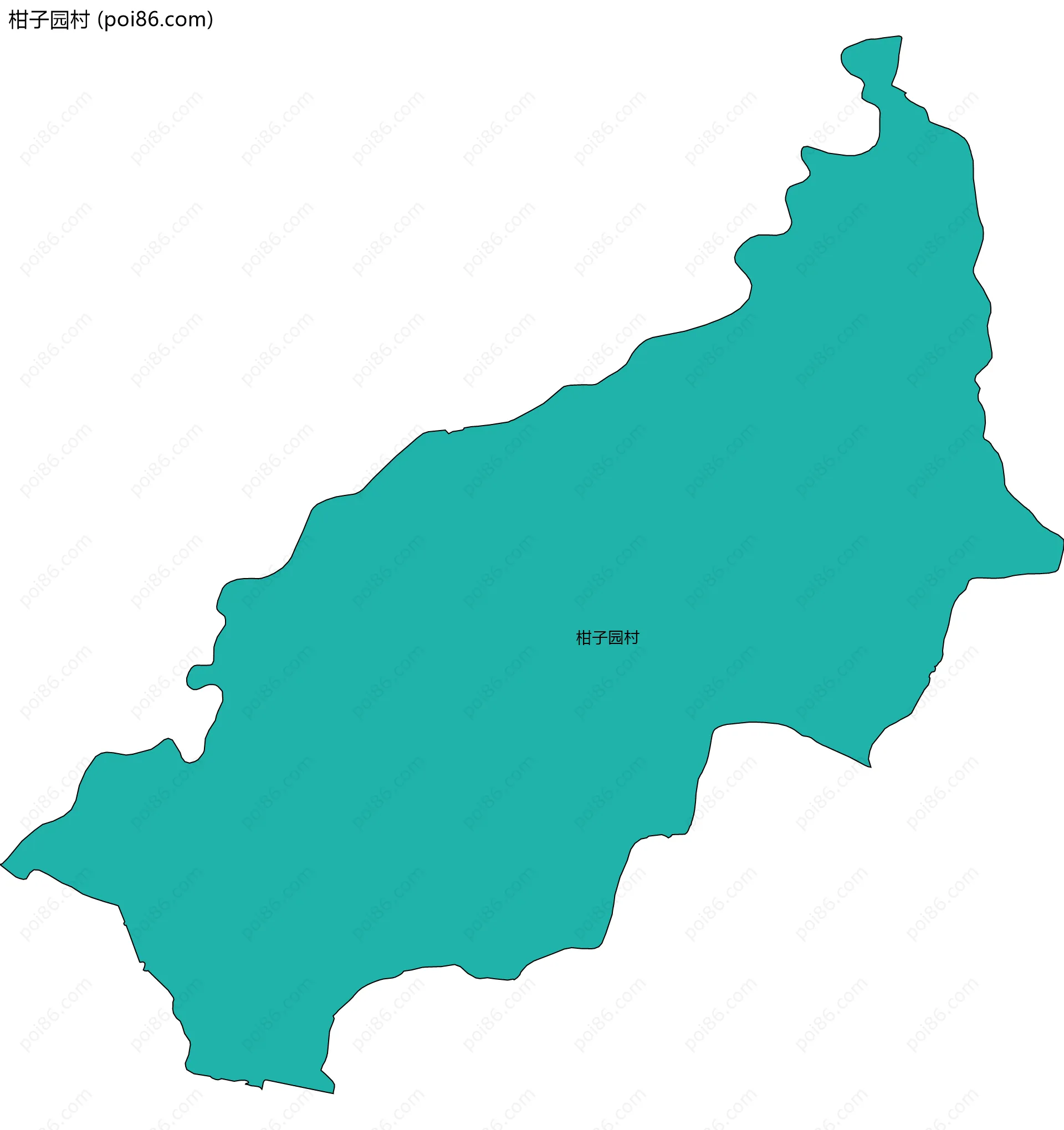 柑子园村边界地图