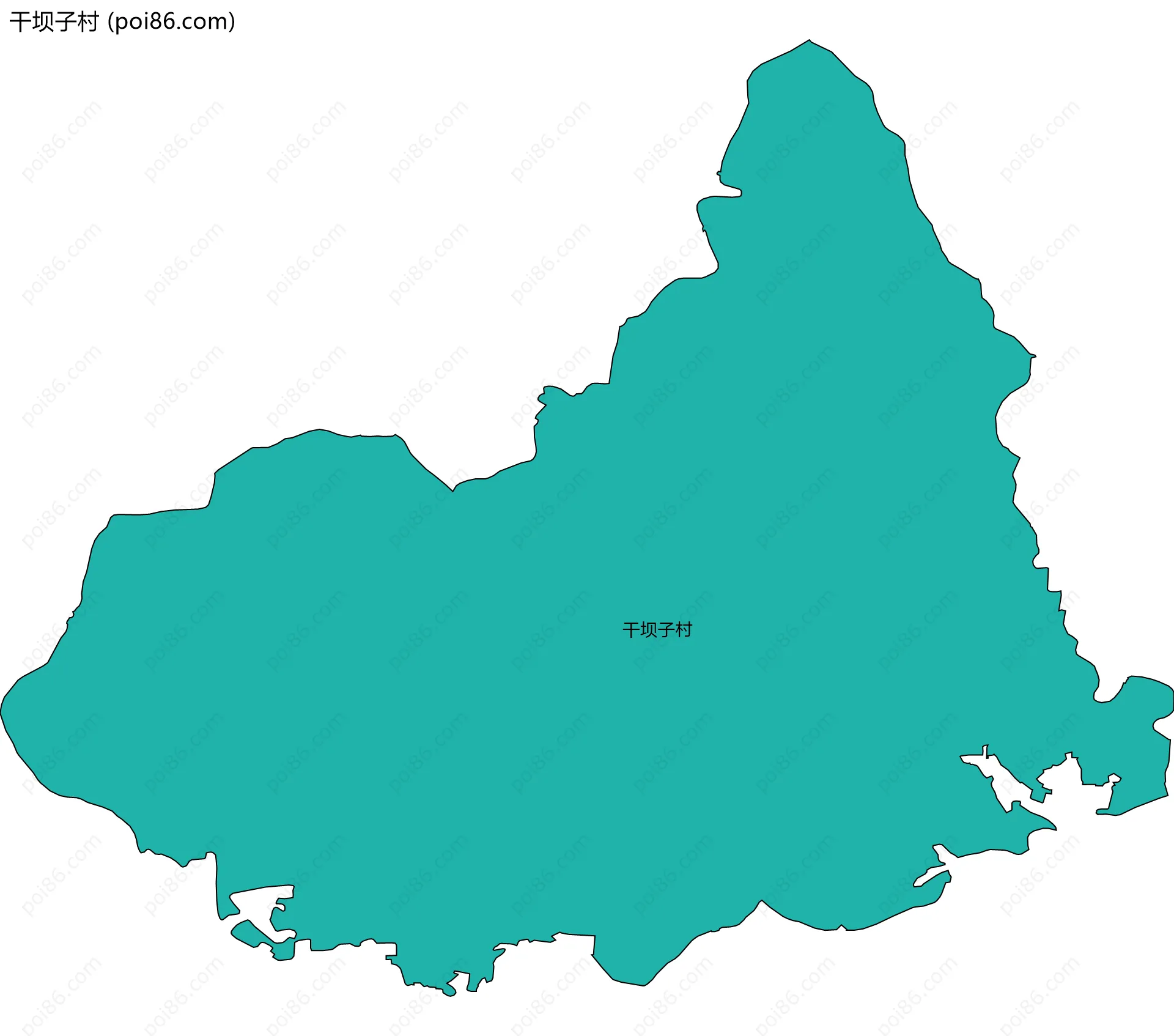 干坝子村边界地图