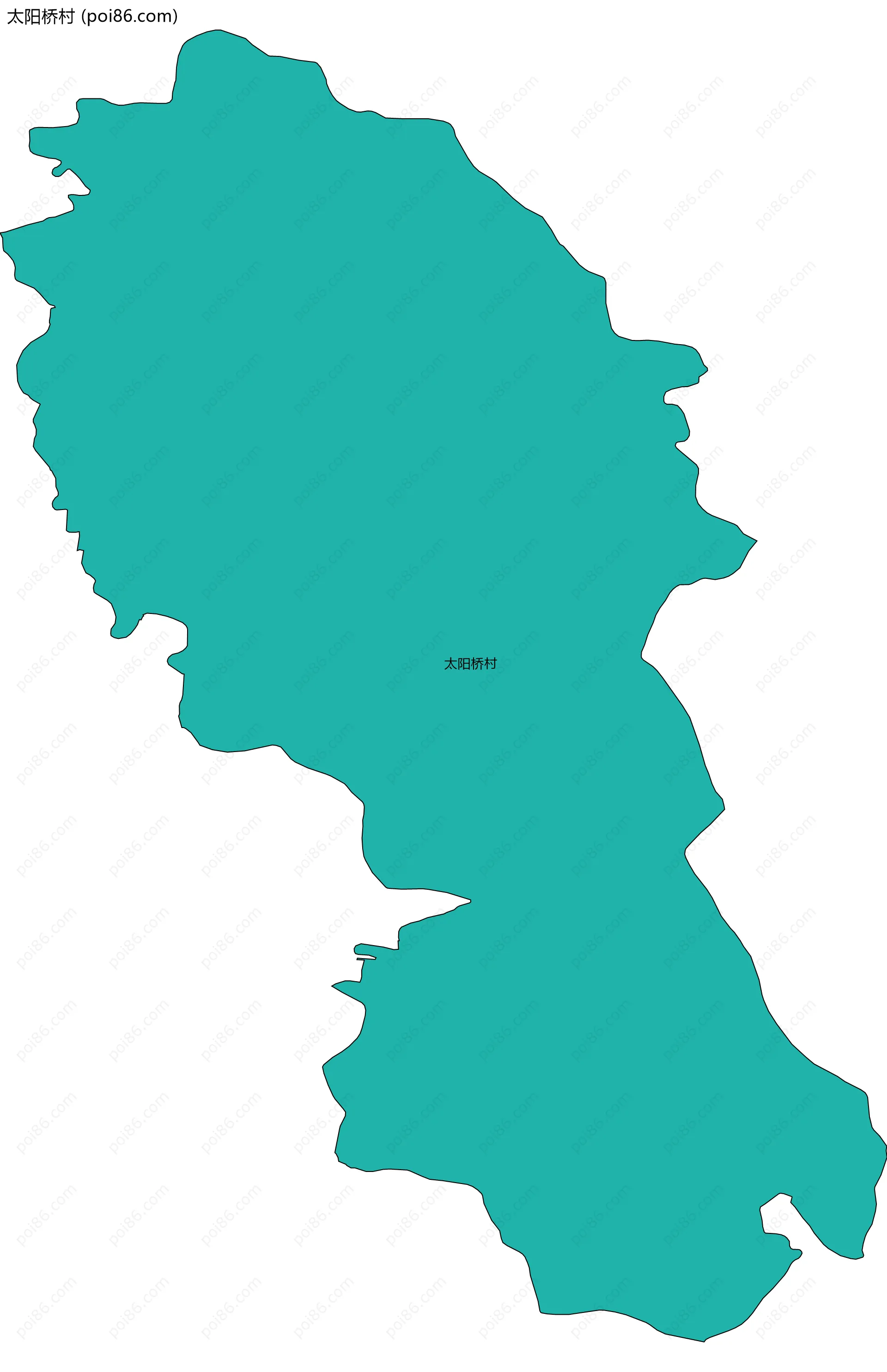 太阳桥村边界地图