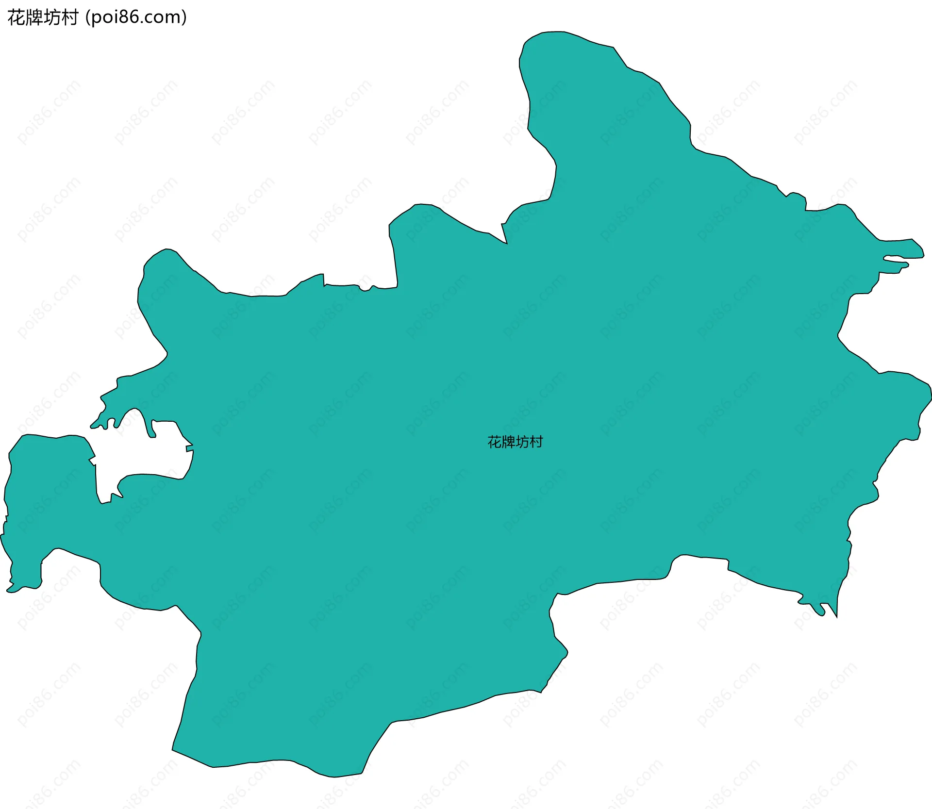 花牌坊村边界地图