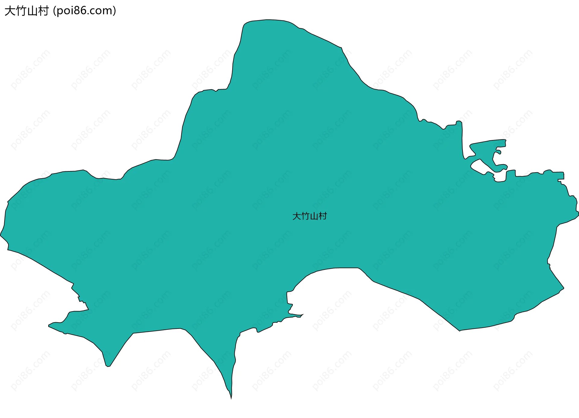 大竹山村边界地图